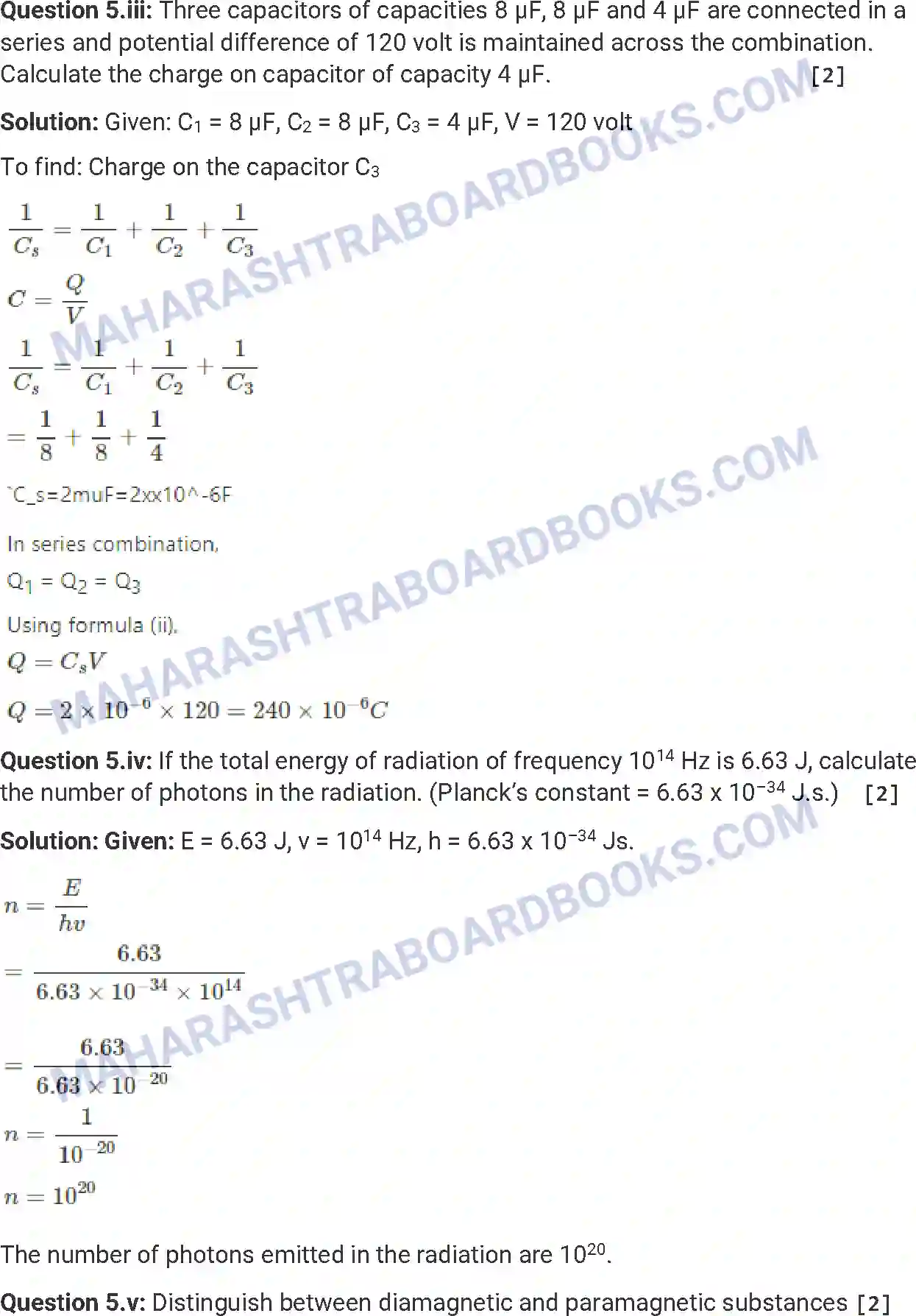 Maharashtra Board Solution HSC Physics Paper-B 2017 Image 20