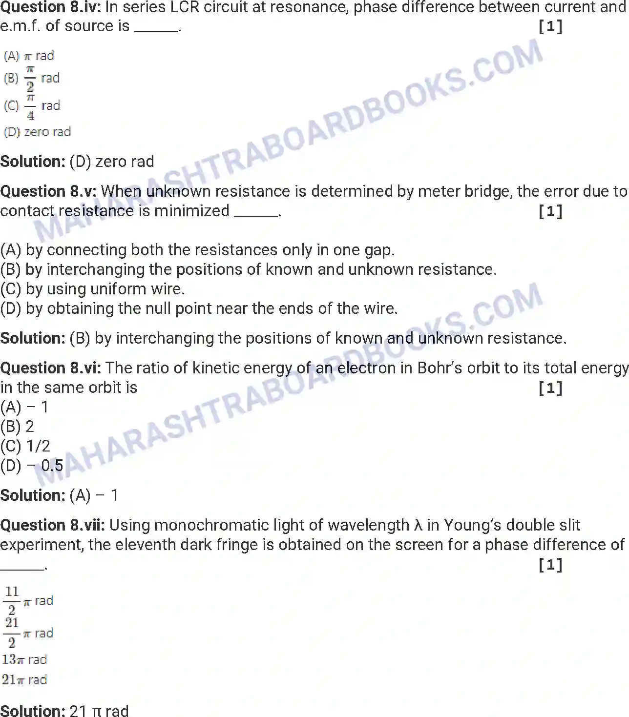 Maharashtra Board Solution HSC Physics Paper-B 2017 Image 34