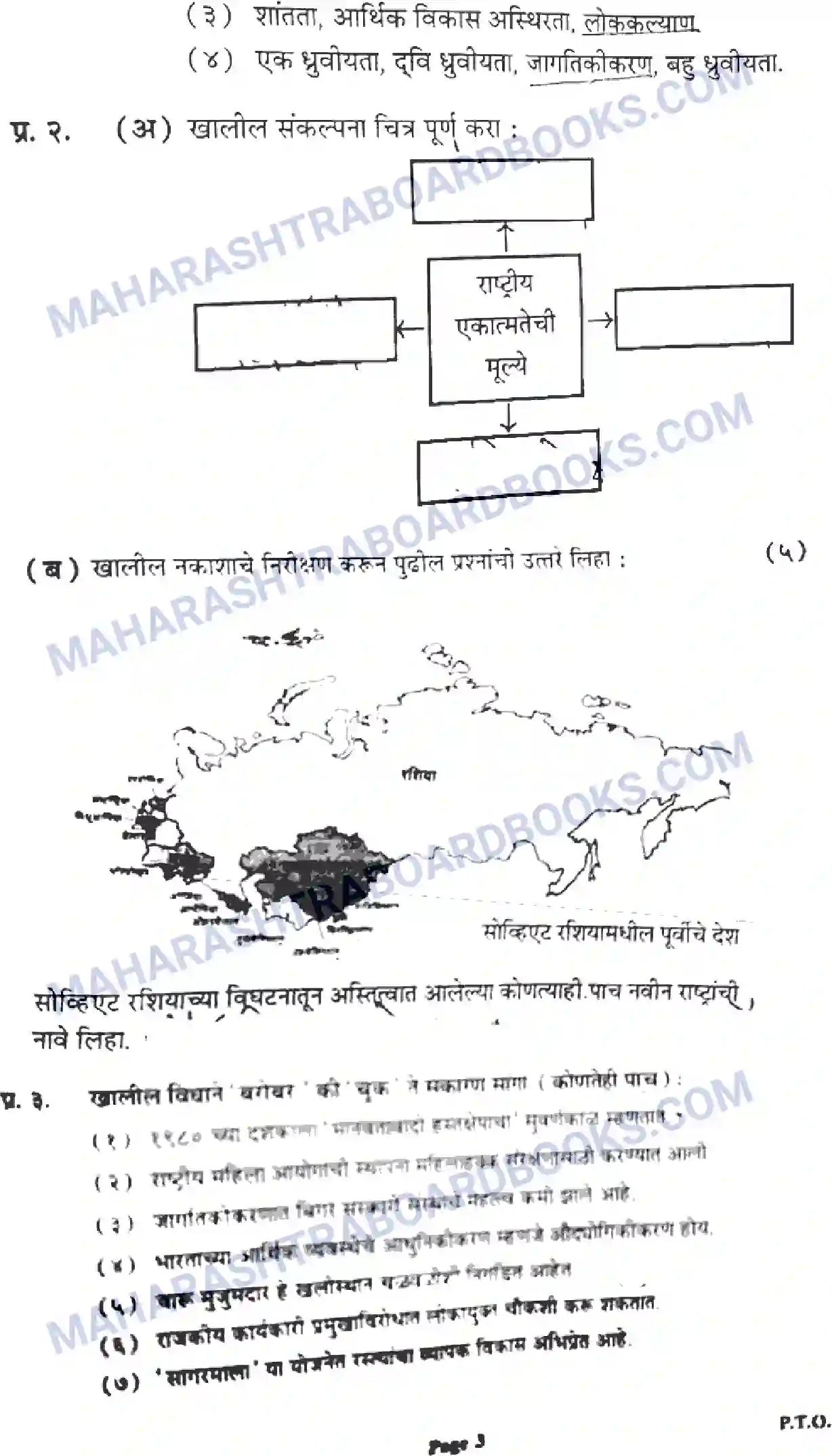 Maharashtra Board Solution HSC Political-Science Paper-A 2022 Image 3