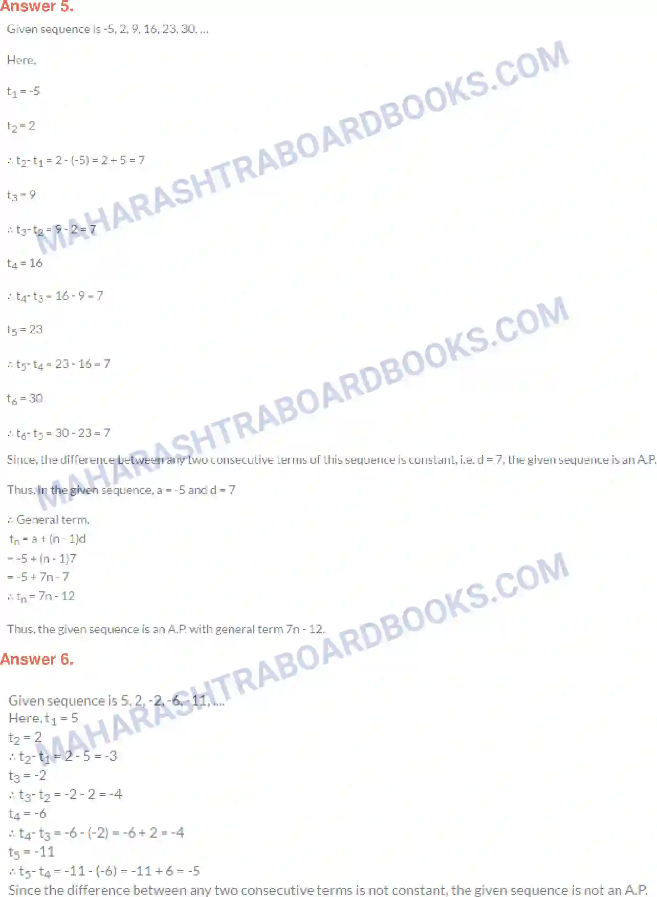 Maharashtra Board Solution class-10 Algebra+-+English+Medium Arithmetic Progression Image 16