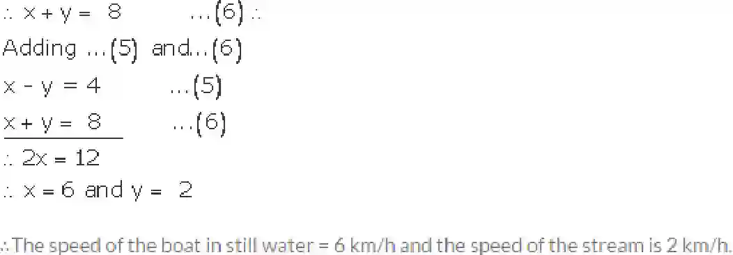 Maharashtra Board Solution class-10 Algebra+-+English+Medium Linear Equations in Two Variables Image 29