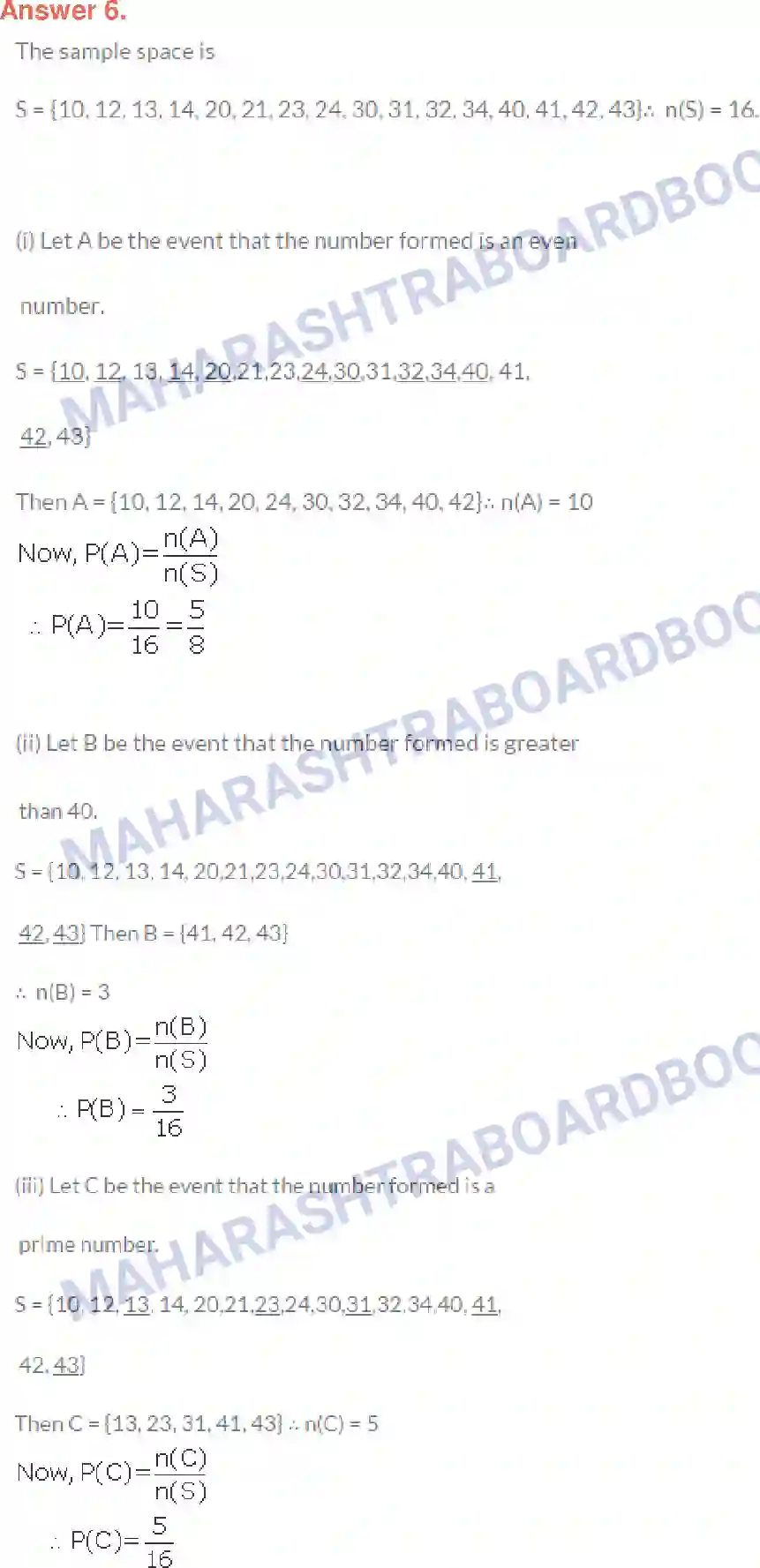 Maharashtra Board Solution class-10 Algebra+-+English+Medium Probability Image 13