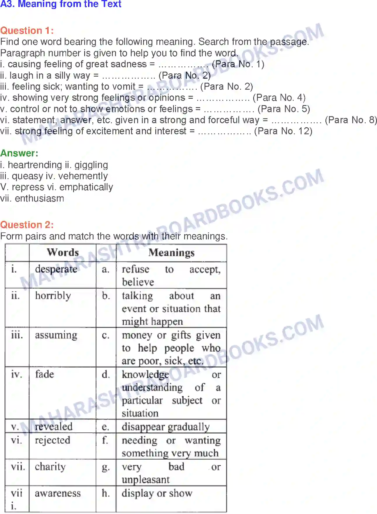 Maharashtra Board Solution Class-10 English Help Me Go Home - India & Neighbours Image 10