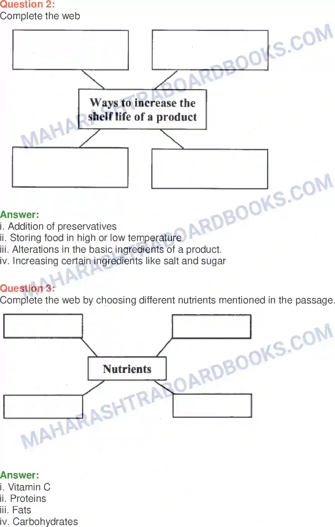 Maharashtra Board Solution Class-10 English Quick Fix Food - Food & Health Image 15