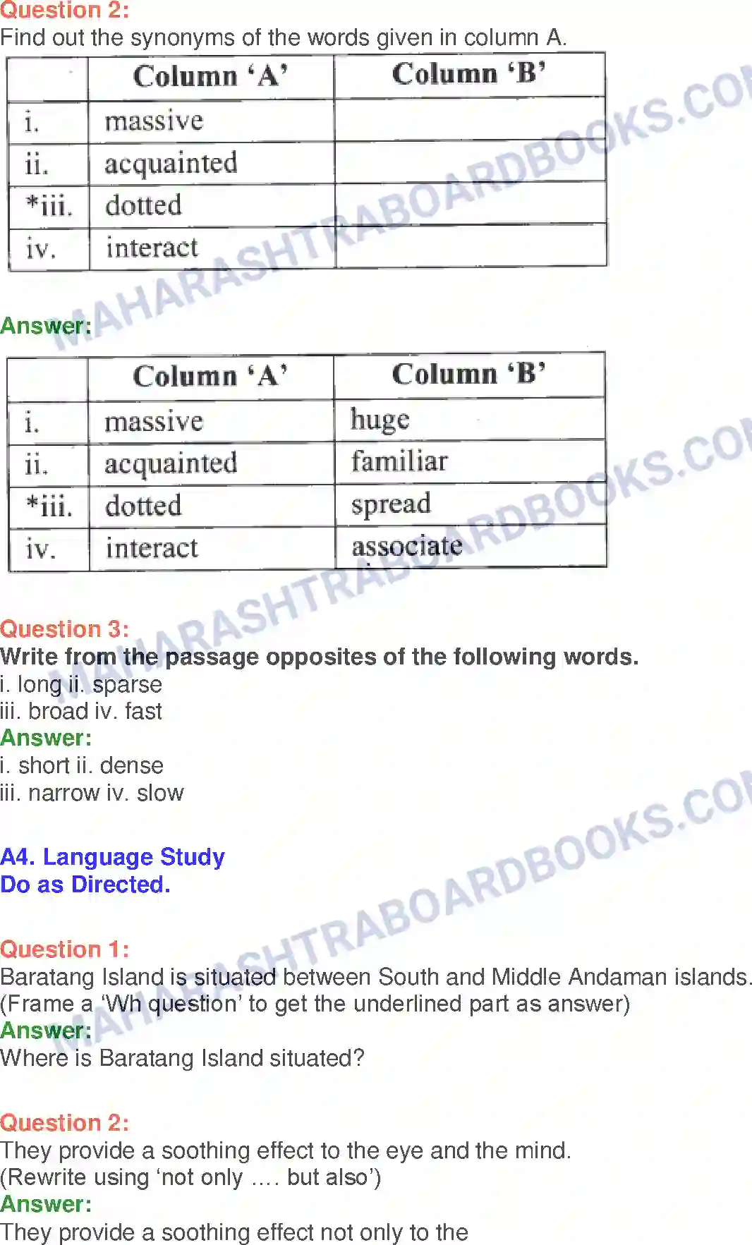 Maharashtra Board Solution Class-10 English Unexplored Beauty - India & Neighbours Image 15