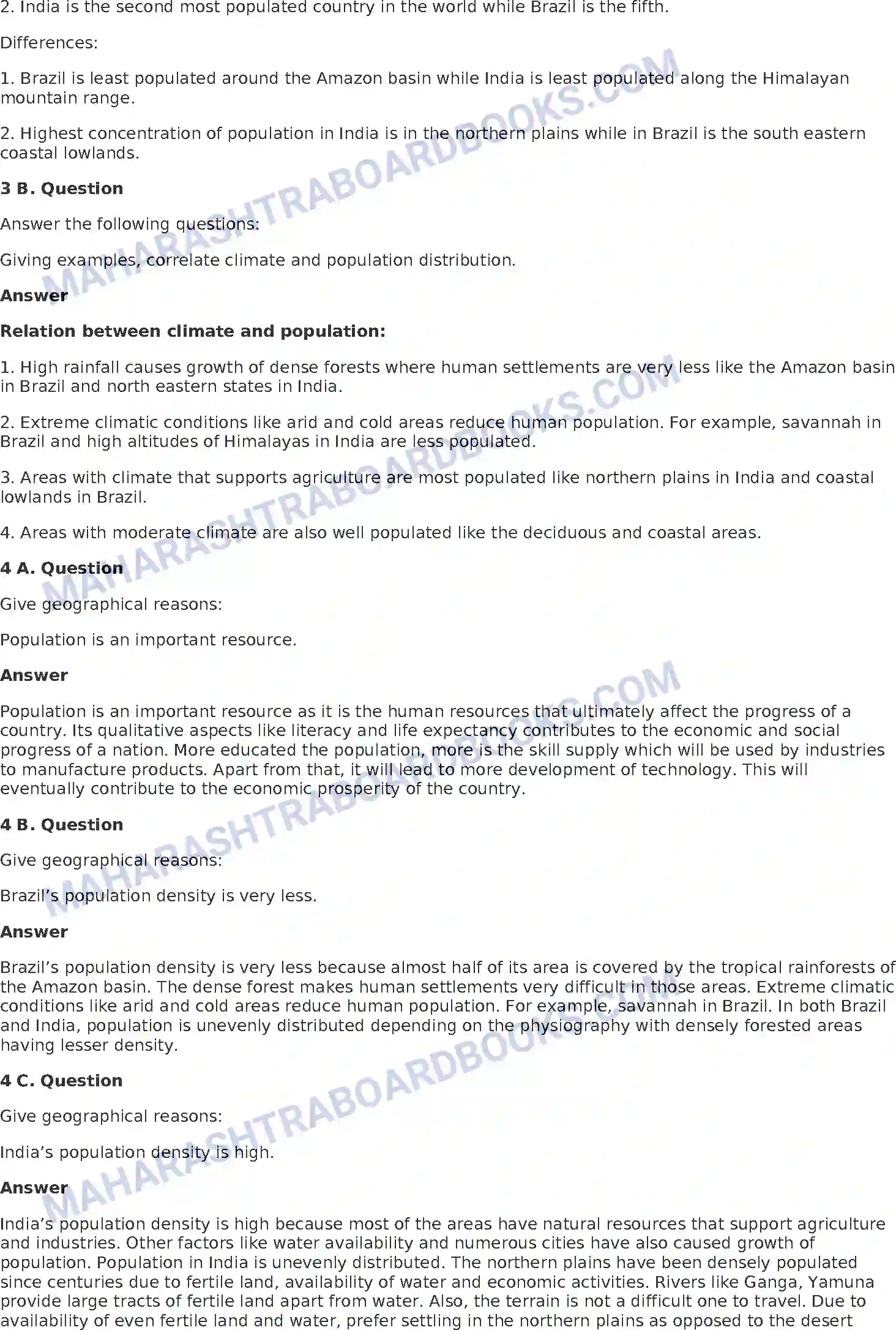 Maharashtra Board Solution Class-10 Geography+-+English+Medium Population Image 3