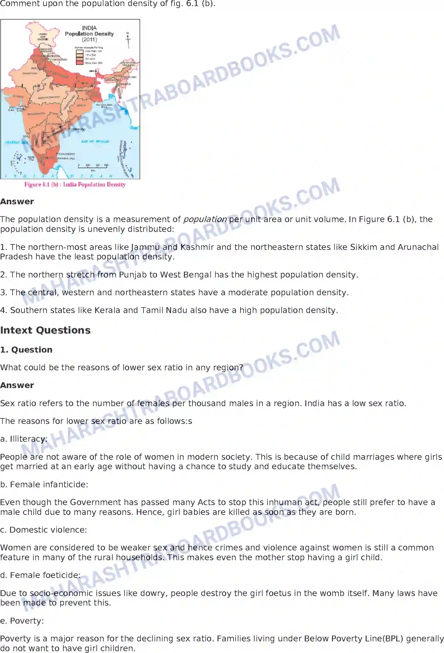 Maharashtra Board Solution Class-10 Geography+-+English+Medium Population Image 5