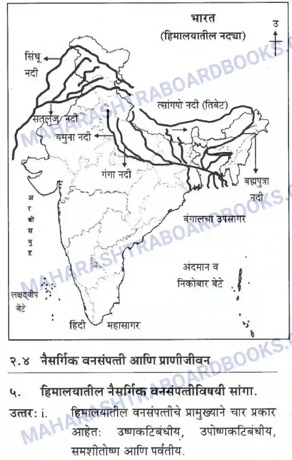 Maharashtra Board Solution class-10 Geography+&+Economics+-+Marathi+Medium उत्तरेकडील पर्वतीय प्रदेश Image 29