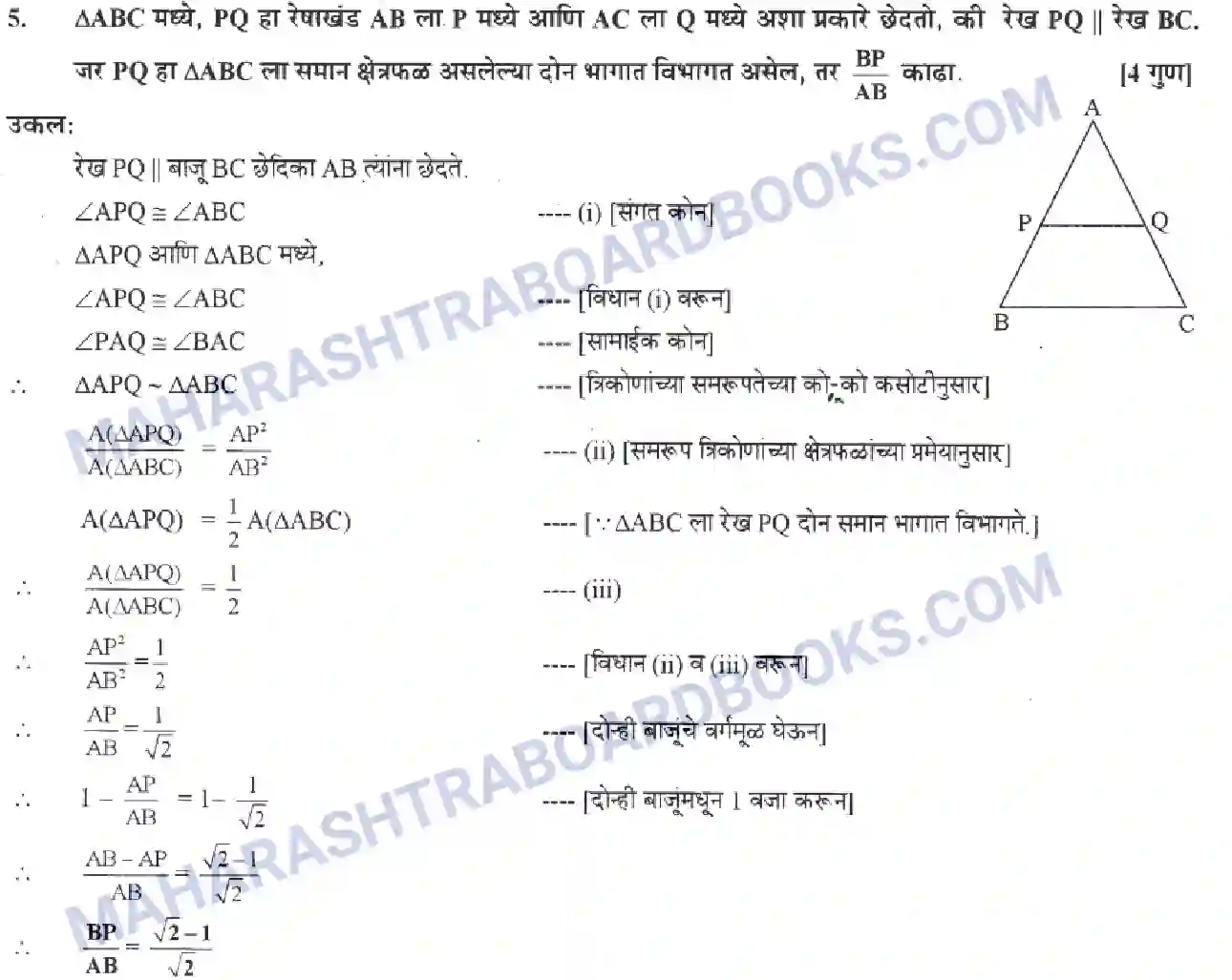 Maharashtra Board Solution class-10 Geometry+-+Marathi+Medium Similarity Image 18