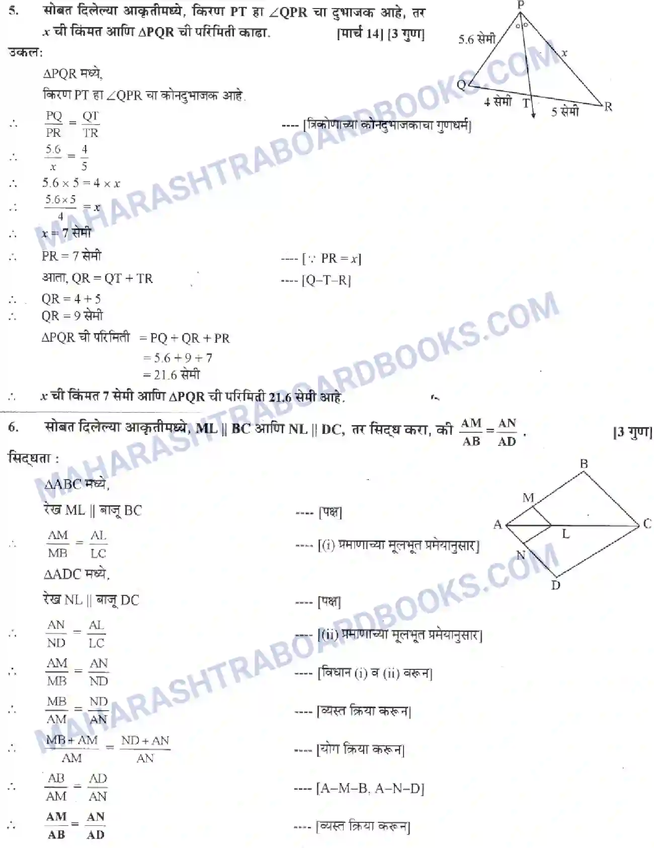 Maharashtra Board Solution class-10 Geometry+-+Marathi+Medium Similarity Image 8