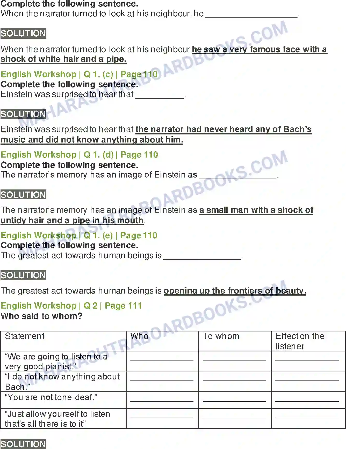 Maharashtra Board Solution class-10 Kumarbharati+-+English+Medium The Night I Met Einstein Image 4