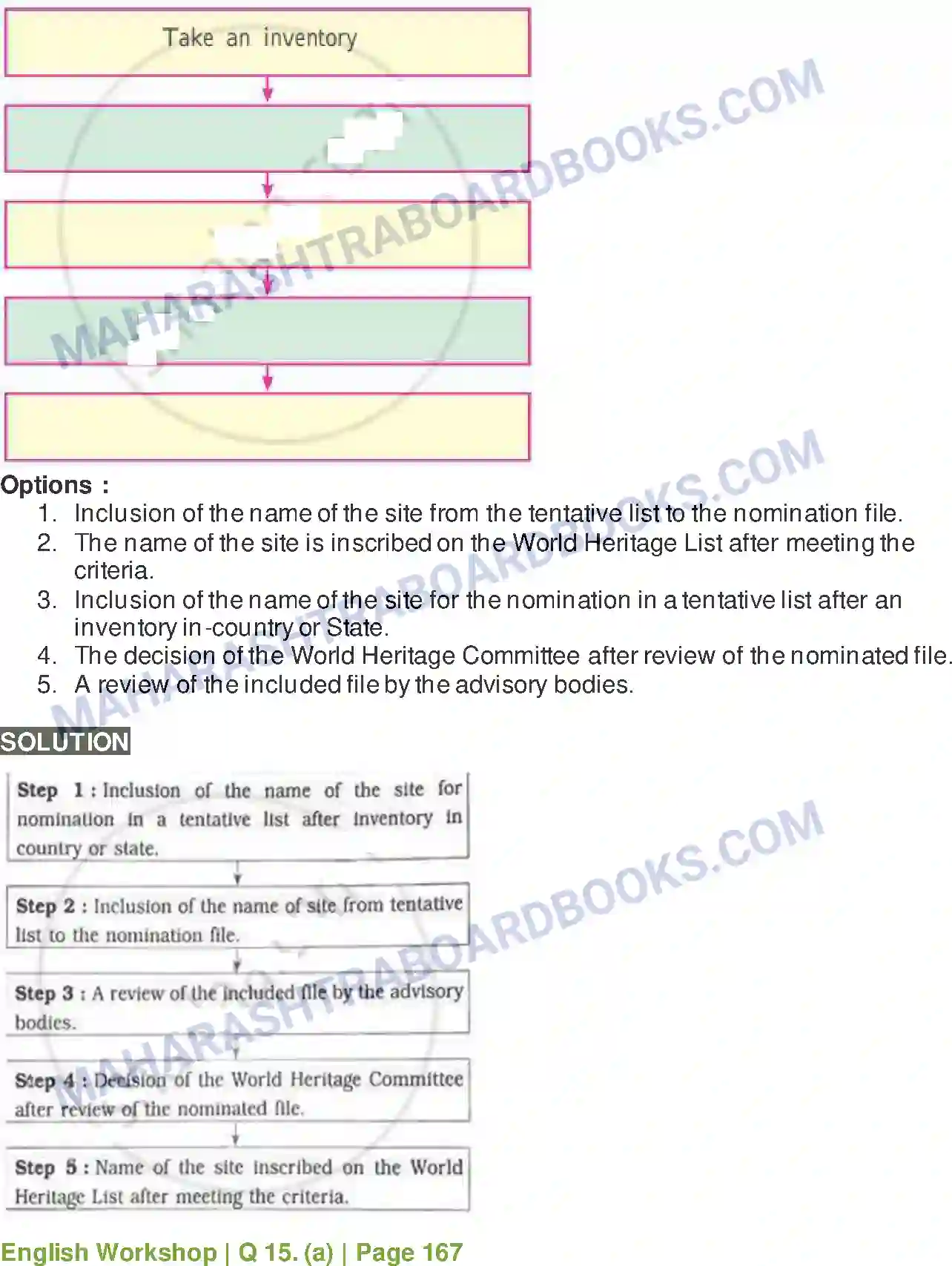 Maharashtra Board Solution class-10 Kumarbharati+-+English+Medium World Hertiage Image 16