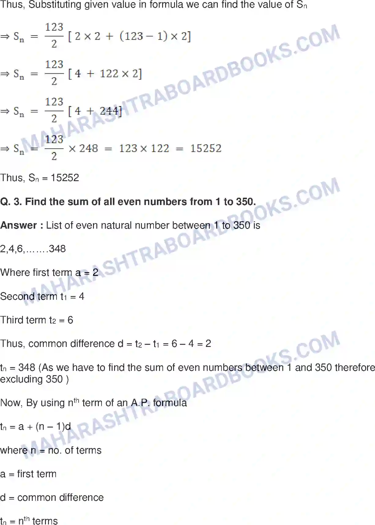 Maharashtra Board Solution Class-10 Mathematics+Part-I+-+English+Medium Arithmetic Progression Image 22