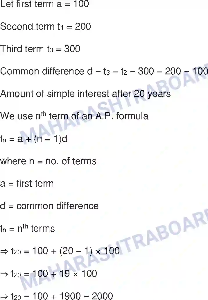 Maharashtra Board Solution Class-10 Mathematics+Part-I+-+English+Medium Arithmetic Progression Image 67