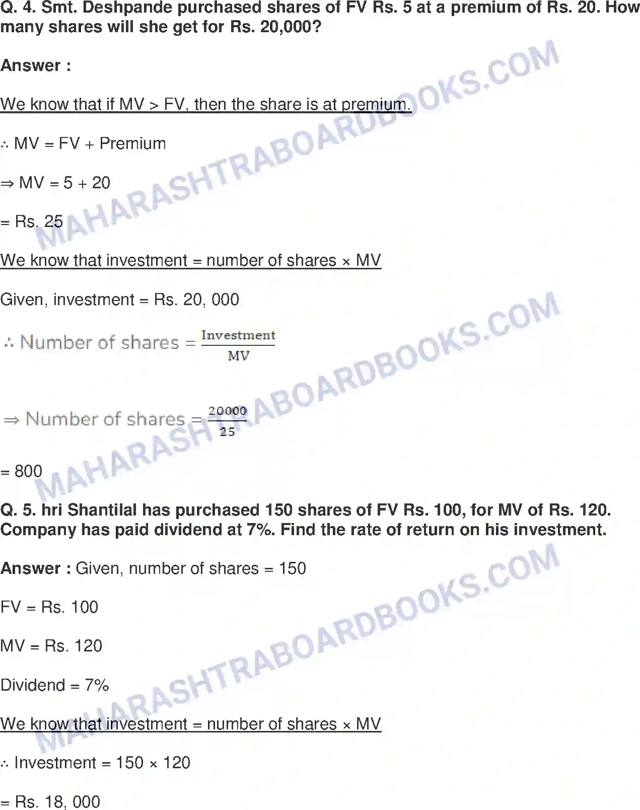 Maharashtra Board Solution Class-10 Mathematics+Part-I+-+English+Medium Financial Planning Image 17