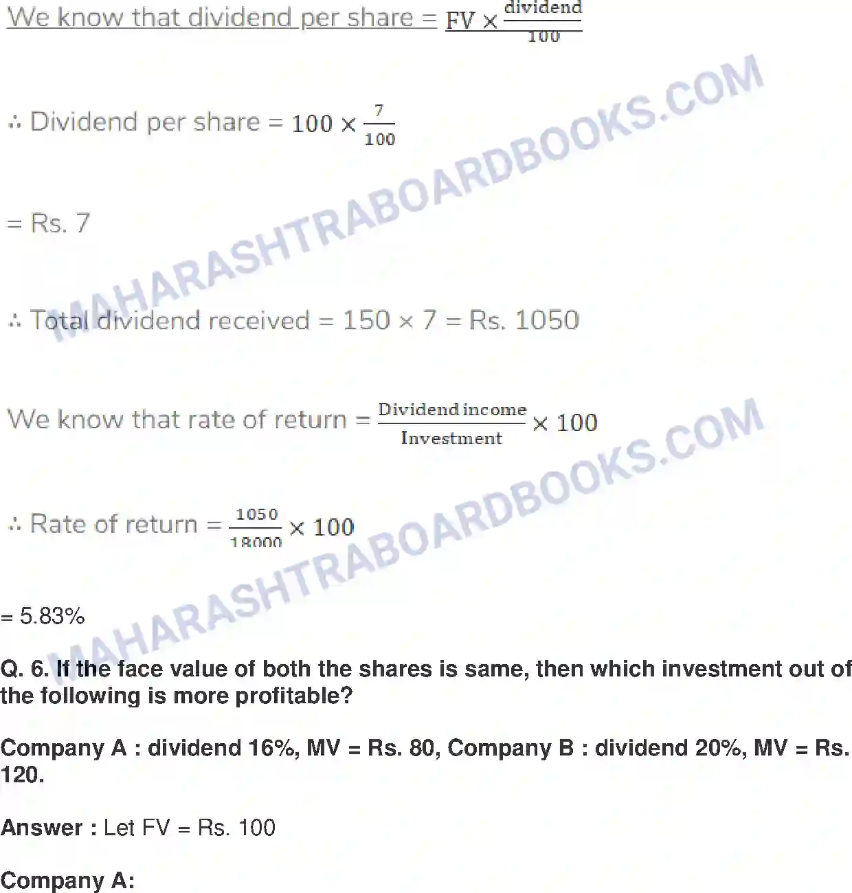 Maharashtra Board Solution Class-10 Mathematics+Part-I+-+English+Medium Financial Planning Image 18