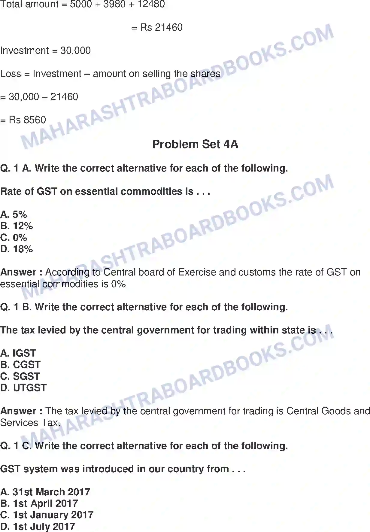 Maharashtra Board Solution Class-10 Mathematics+Part-I+-+English+Medium Financial Planning Image 24