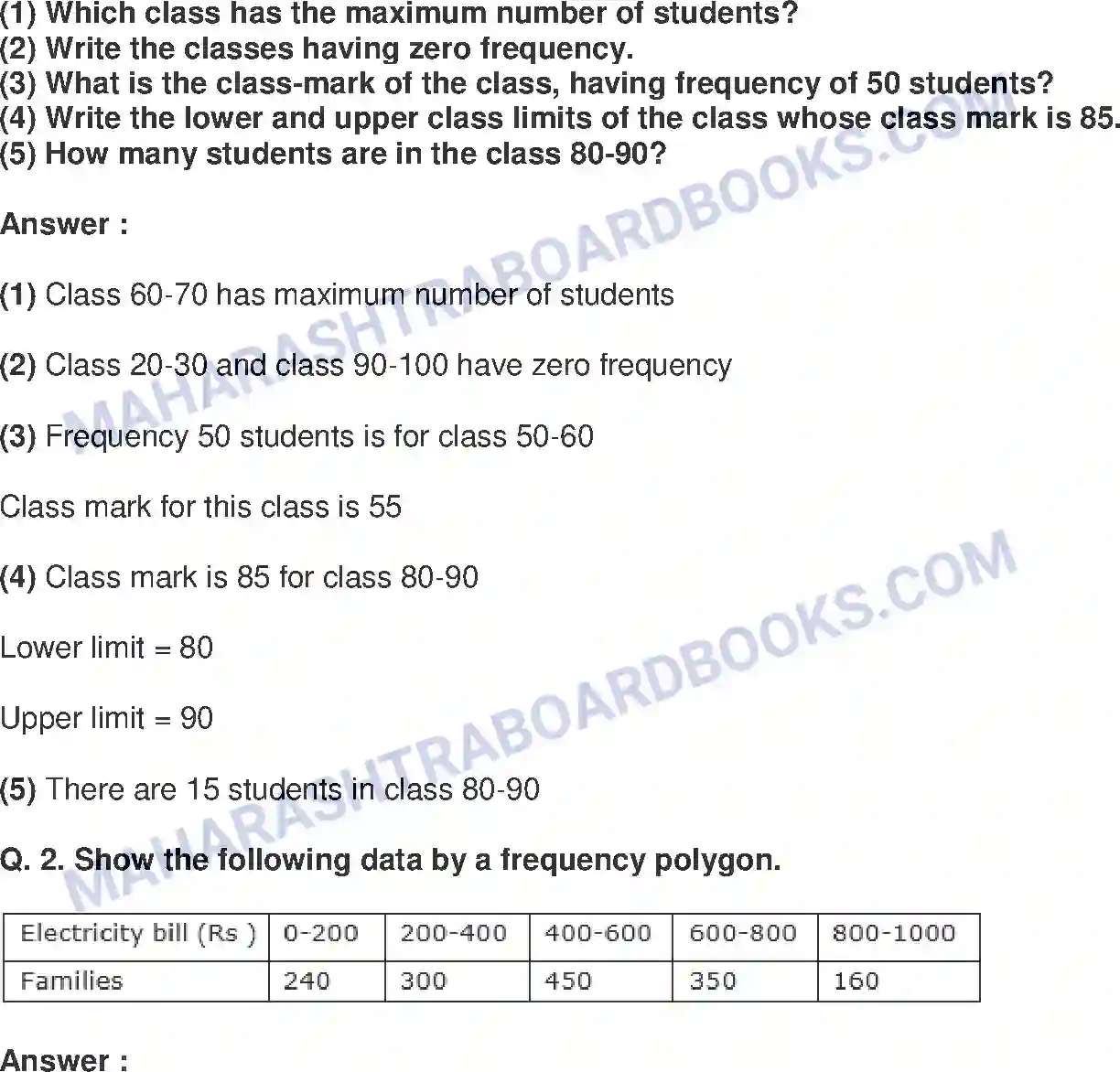 Maharashtra Board Solution Class-10 Mathematics+Part-I+-+English+Medium Statistics Image 19
