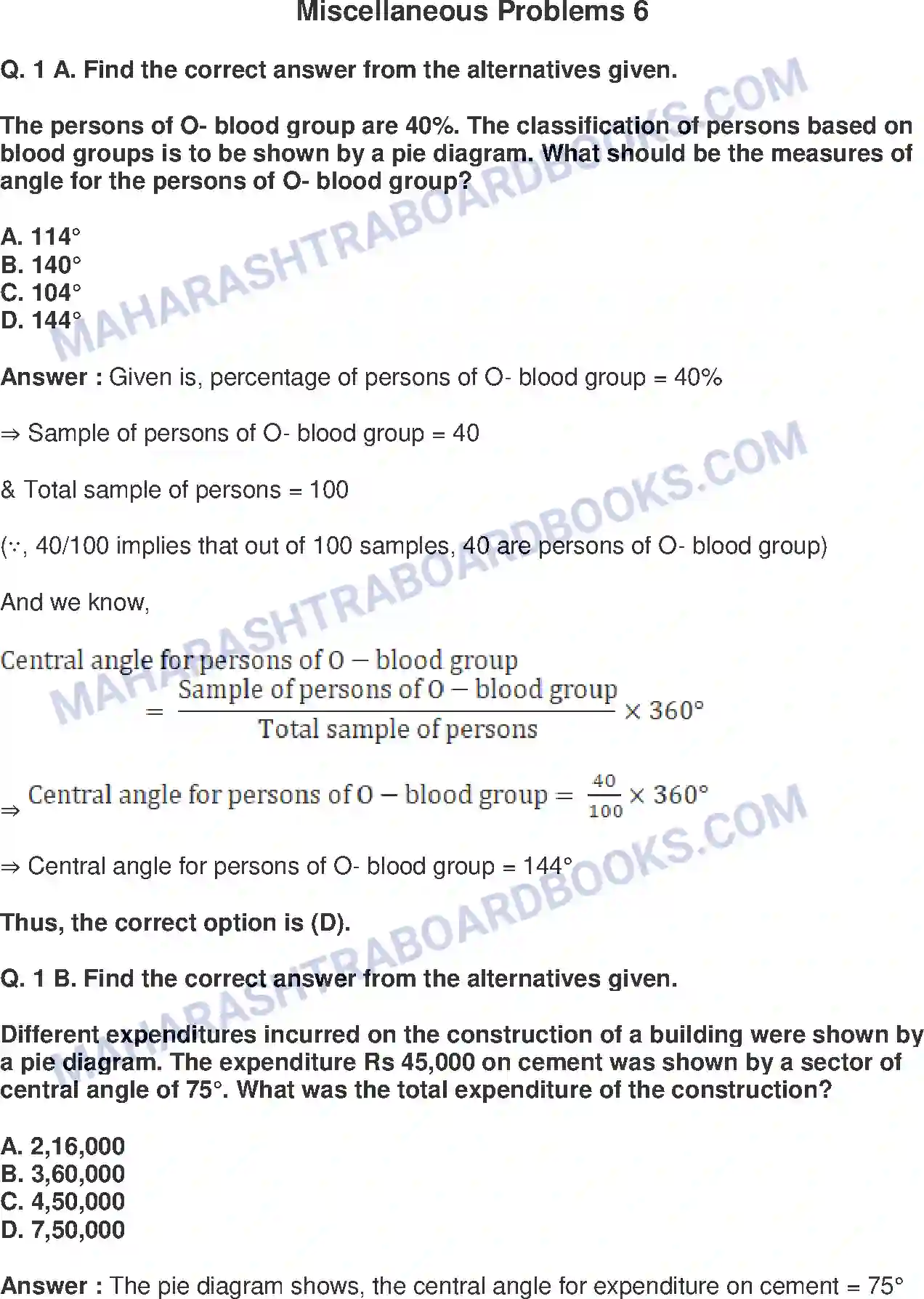 Maharashtra Board Solution Class-10 Mathematics+Part-I+-+English+Medium Statistics Image 31
