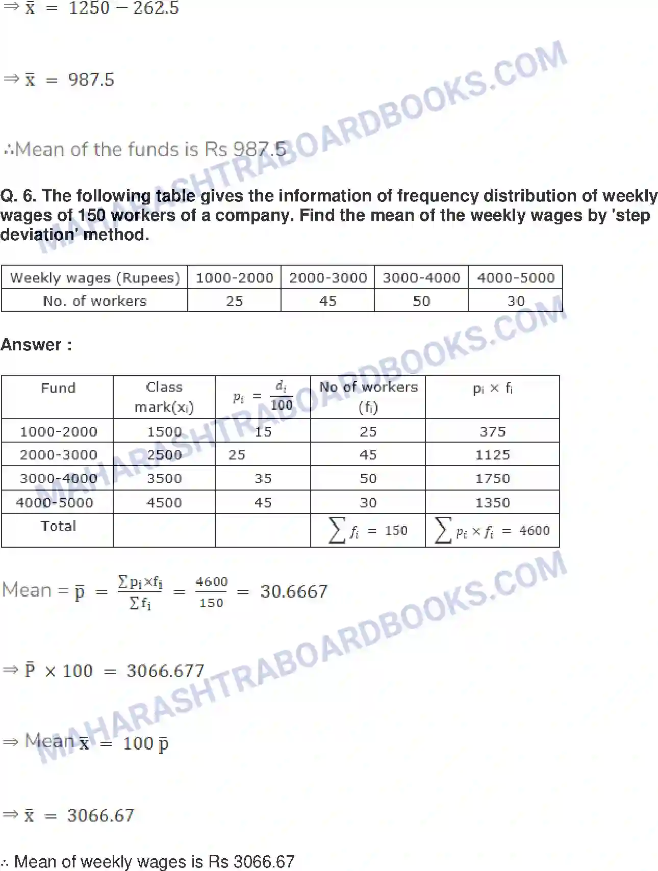 Maharashtra Board Solution Class-10 Mathematics+Part-I+-+English+Medium Statistics Image 5