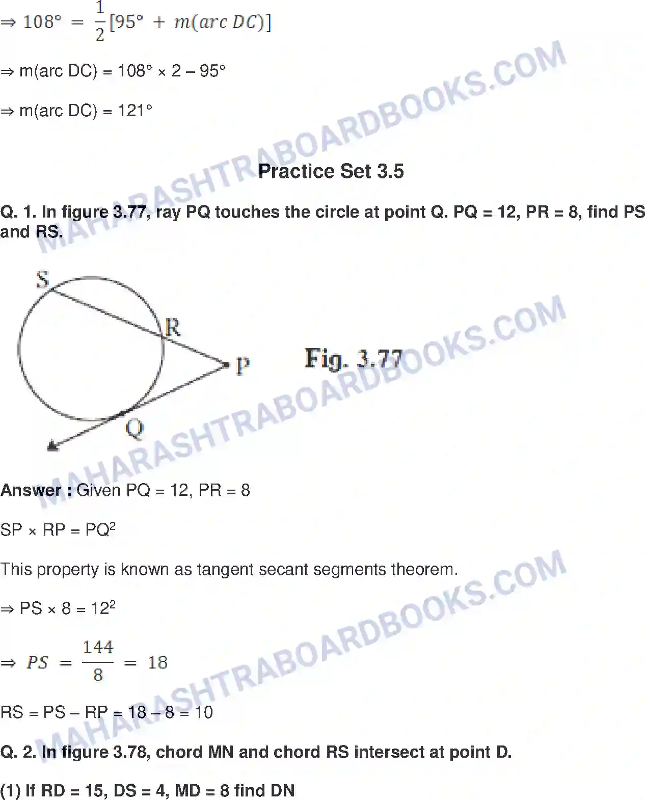 Maharashtra Board Solution Class-10 Mathematics+Part-II+-+English+Medium Circle Image 17