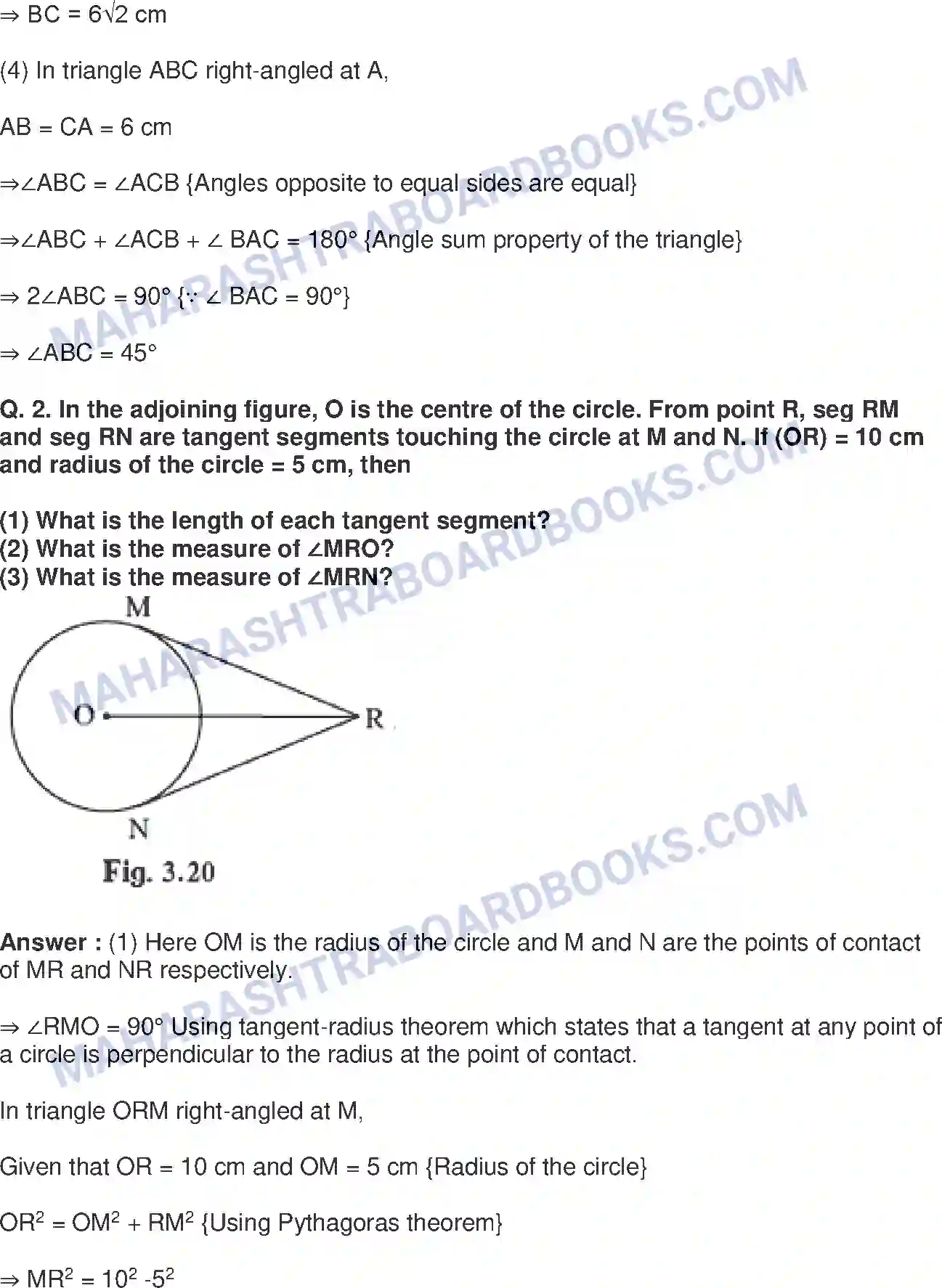 Maharashtra Board Solution Class-10 Mathematics+Part-II+-+English+Medium Circle Image 2