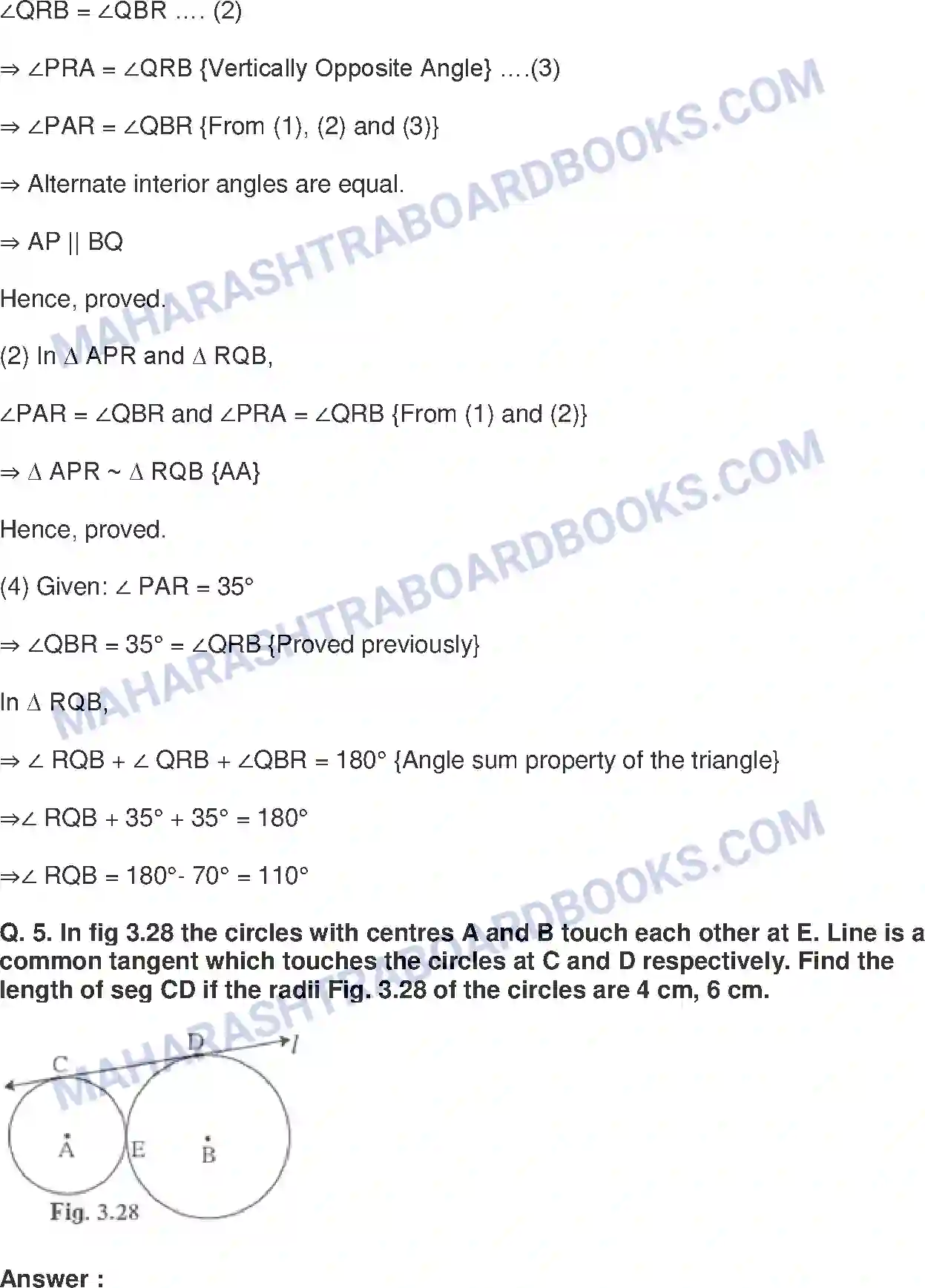 Maharashtra Board Solution Class-10 Mathematics+Part-II+-+English+Medium Circle Image 7