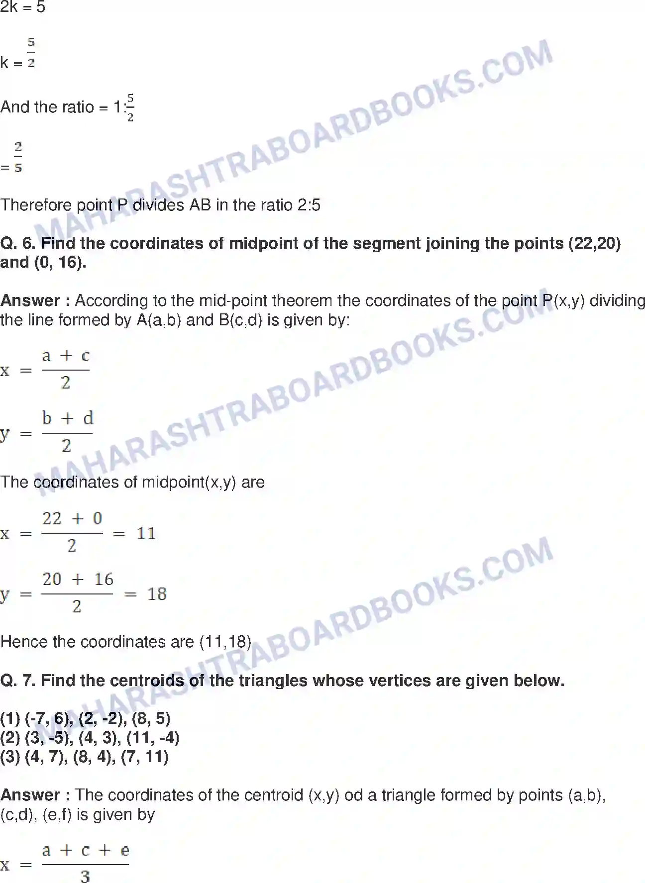 Maharashtra Board Solution Class-10 Mathematics+Part-II+-+English+Medium Co-ordinate Geometry Image 14