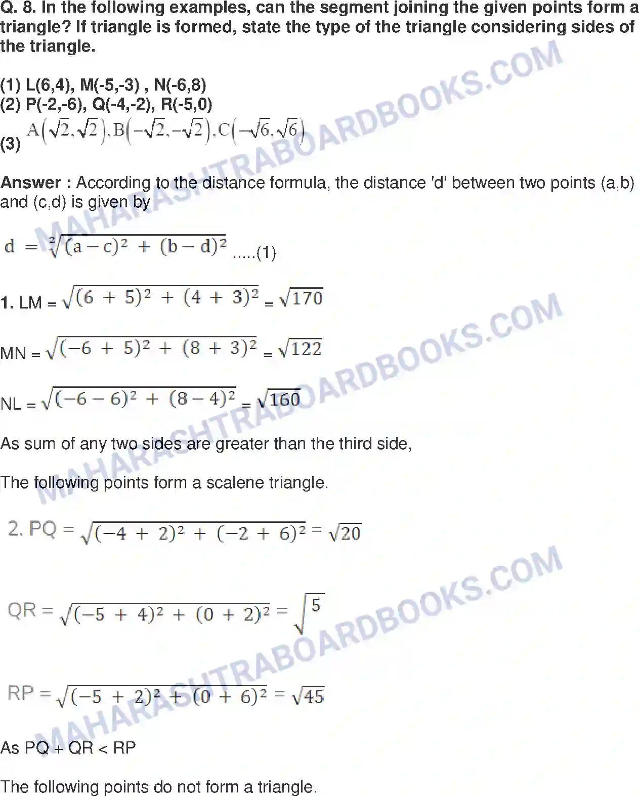 Maharashtra Board Solution Class-10 Mathematics+Part-II+-+English+Medium Co-ordinate Geometry Image 33