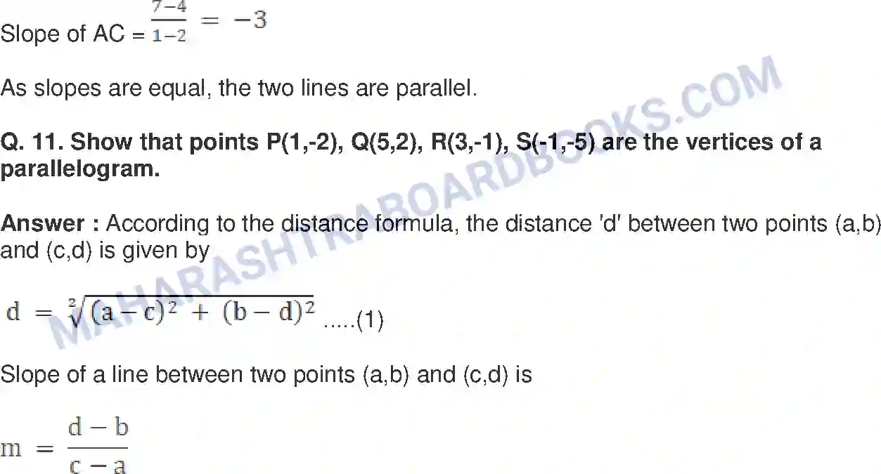 Maharashtra Board Solution Class-10 Mathematics+Part-II+-+English+Medium Co-ordinate Geometry Image 35