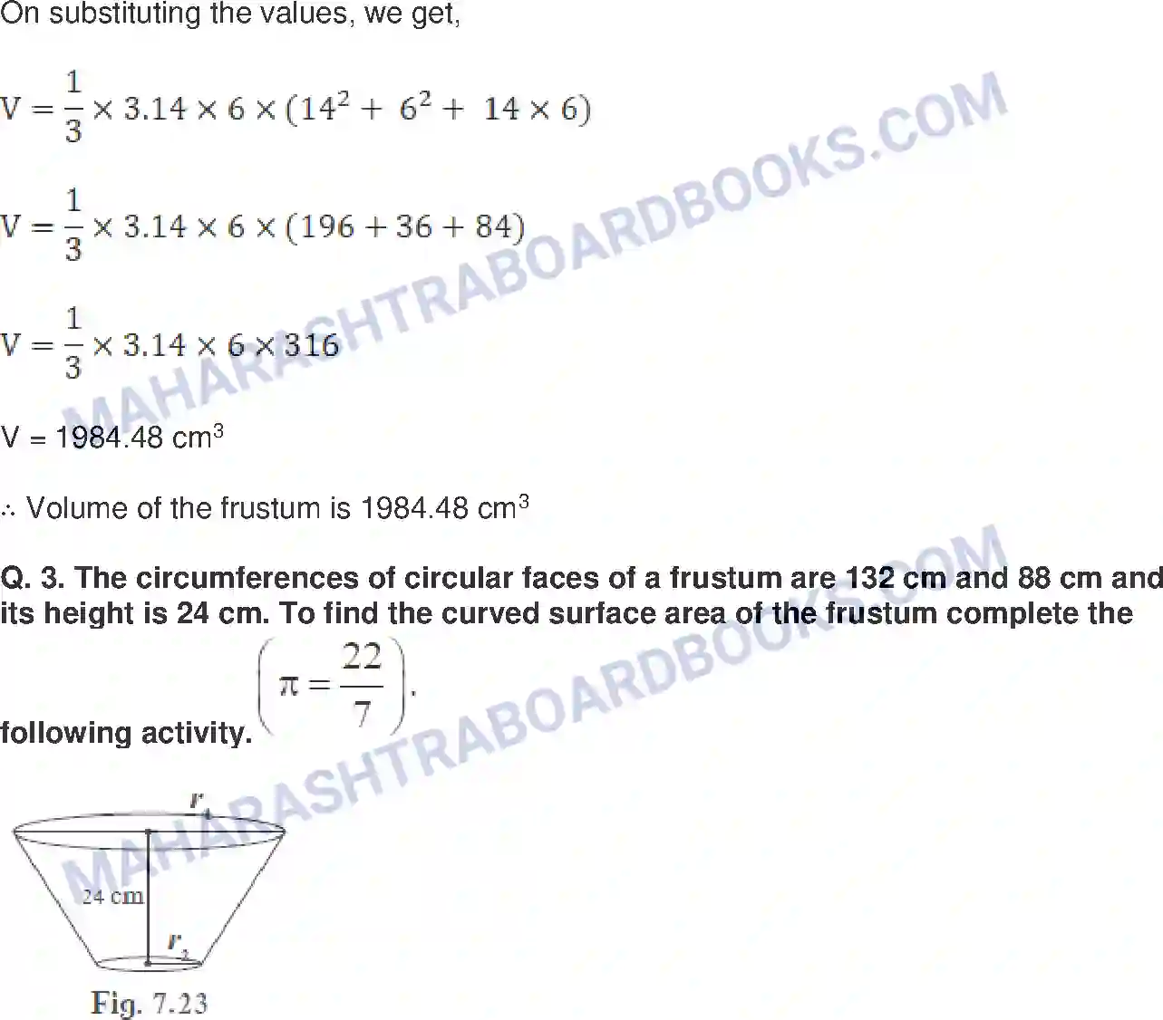 Maharashtra Board Solution Class-10 Mathematics+Part-II+-+English+Medium Mensuration Image 12