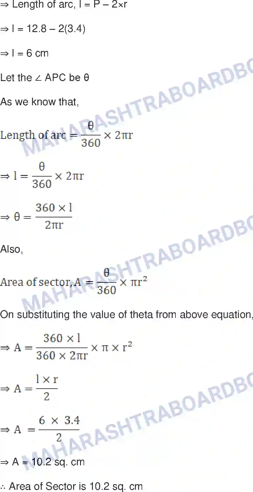 Maharashtra Board Solution Class-10 Mathematics+Part-II+-+English+Medium Mensuration Image 19