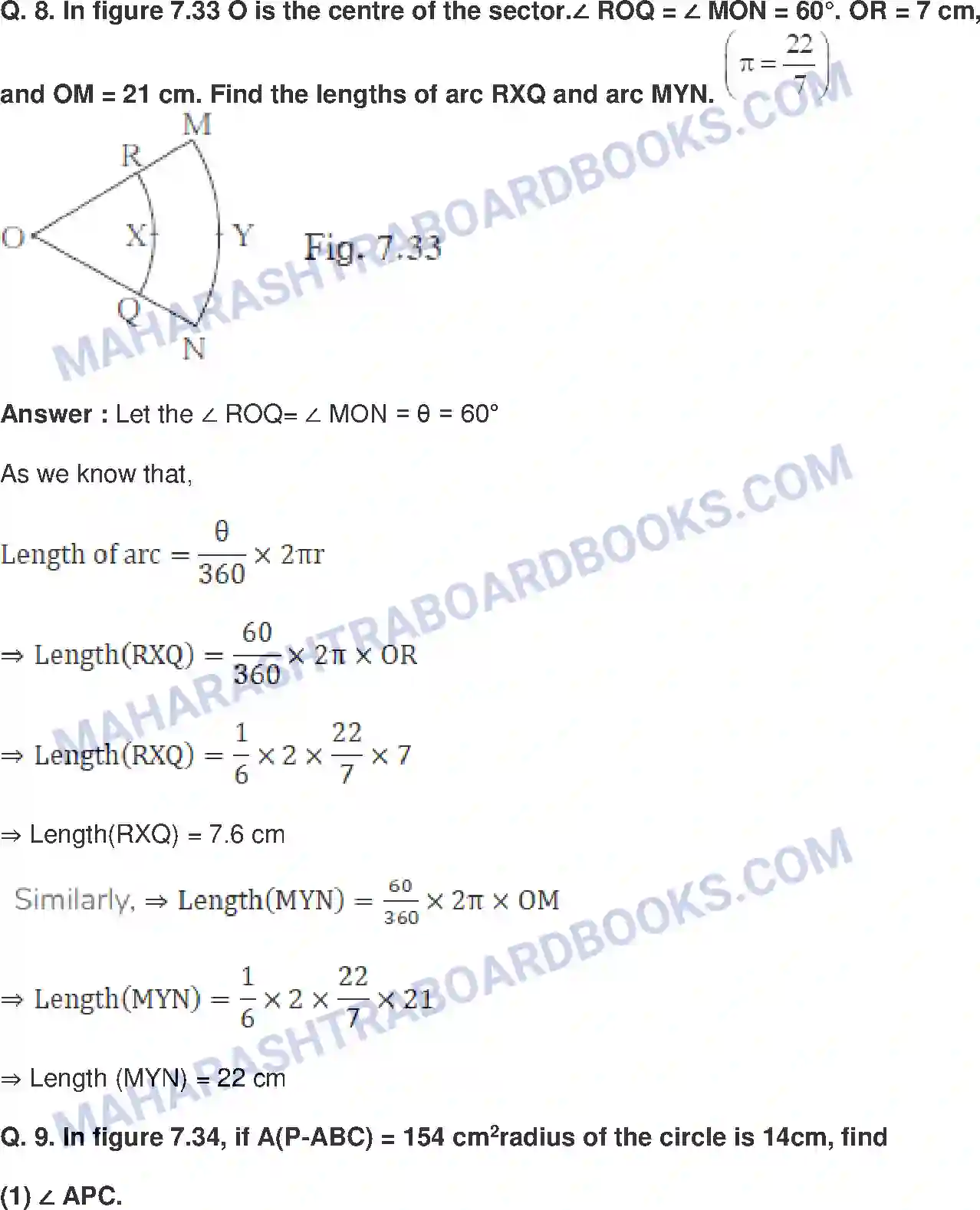 Maharashtra Board Solution Class-10 Mathematics+Part-II+-+English+Medium Mensuration Image 20