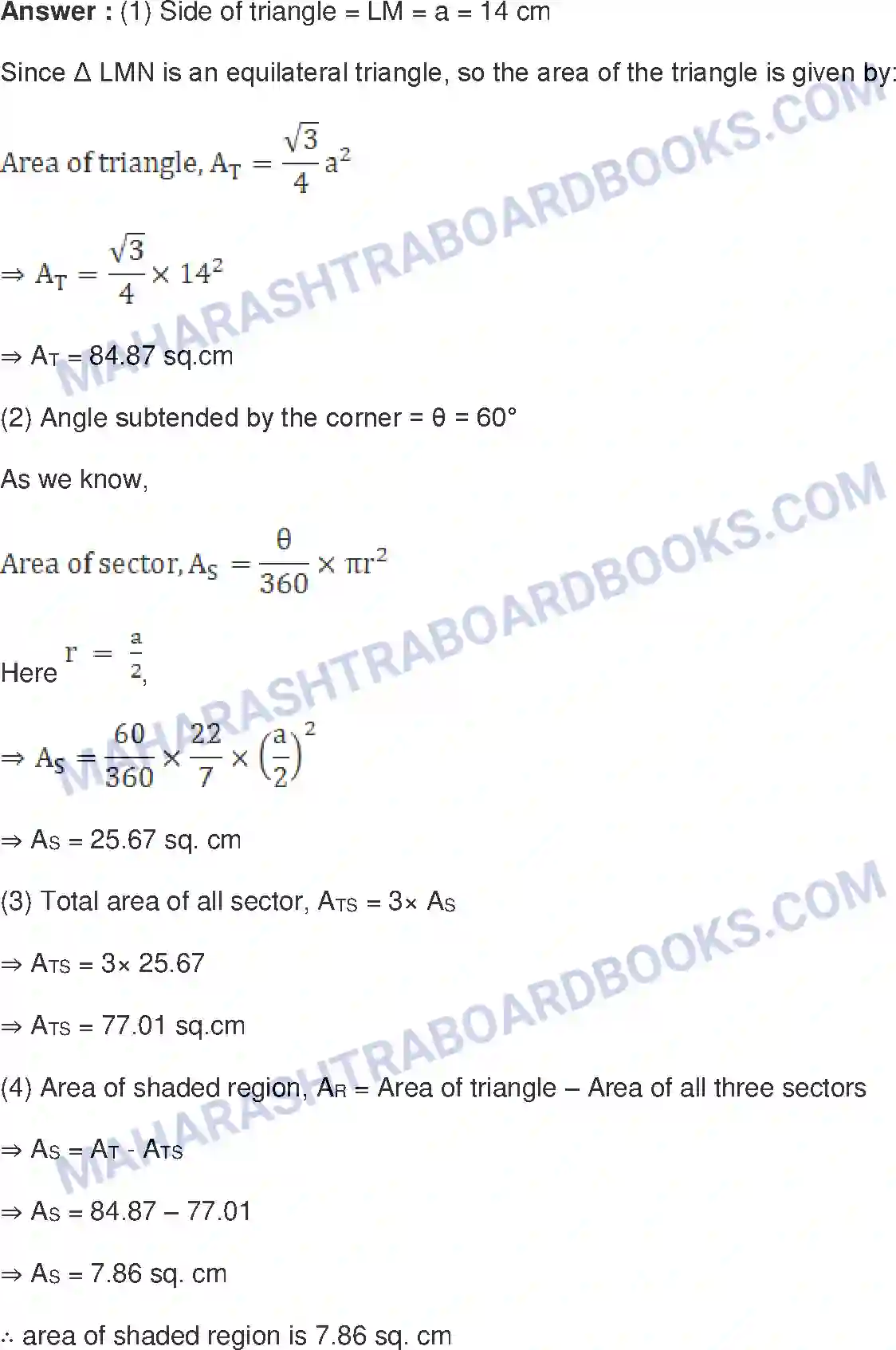 Maharashtra Board Solution Class-10 Mathematics+Part-II+-+English+Medium Mensuration Image 25