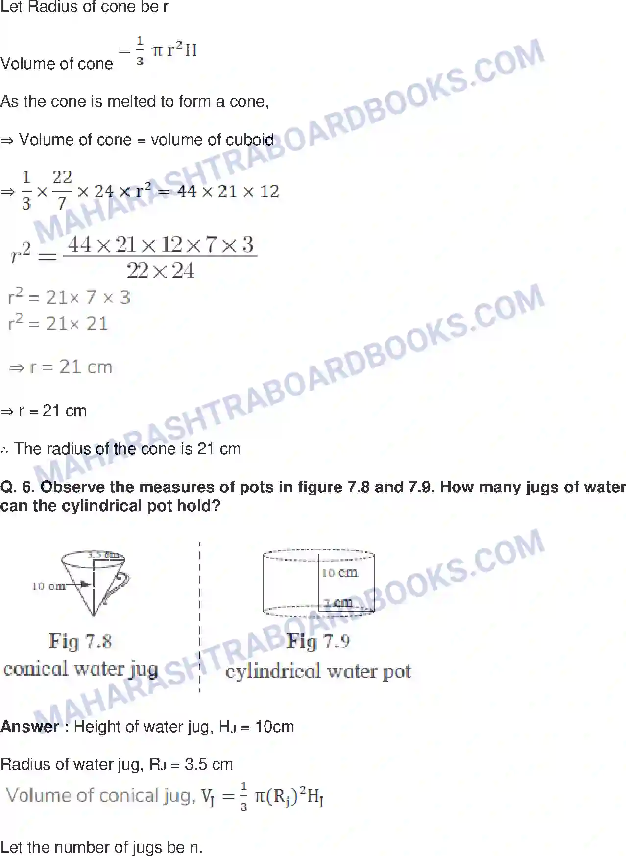 Maharashtra Board Solution Class-10 Mathematics+Part-II+-+English+Medium Mensuration Image 3