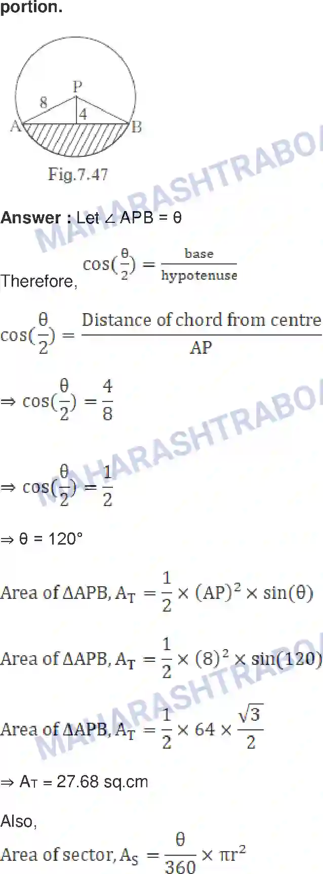 Maharashtra Board Solution Class-10 Mathematics+Part-II+-+English+Medium Mensuration Image 43