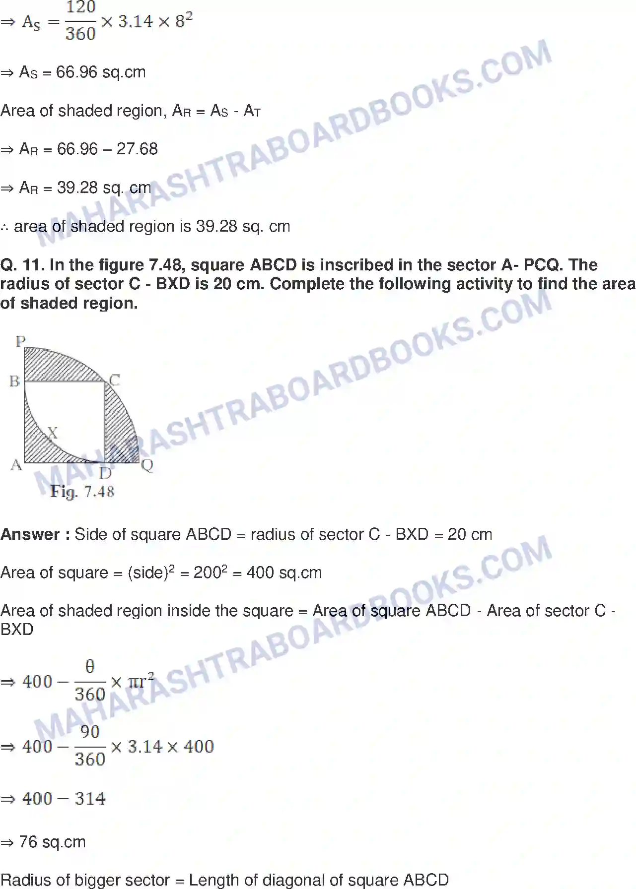 Maharashtra Board Solution Class-10 Mathematics+Part-II+-+English+Medium Mensuration Image 44