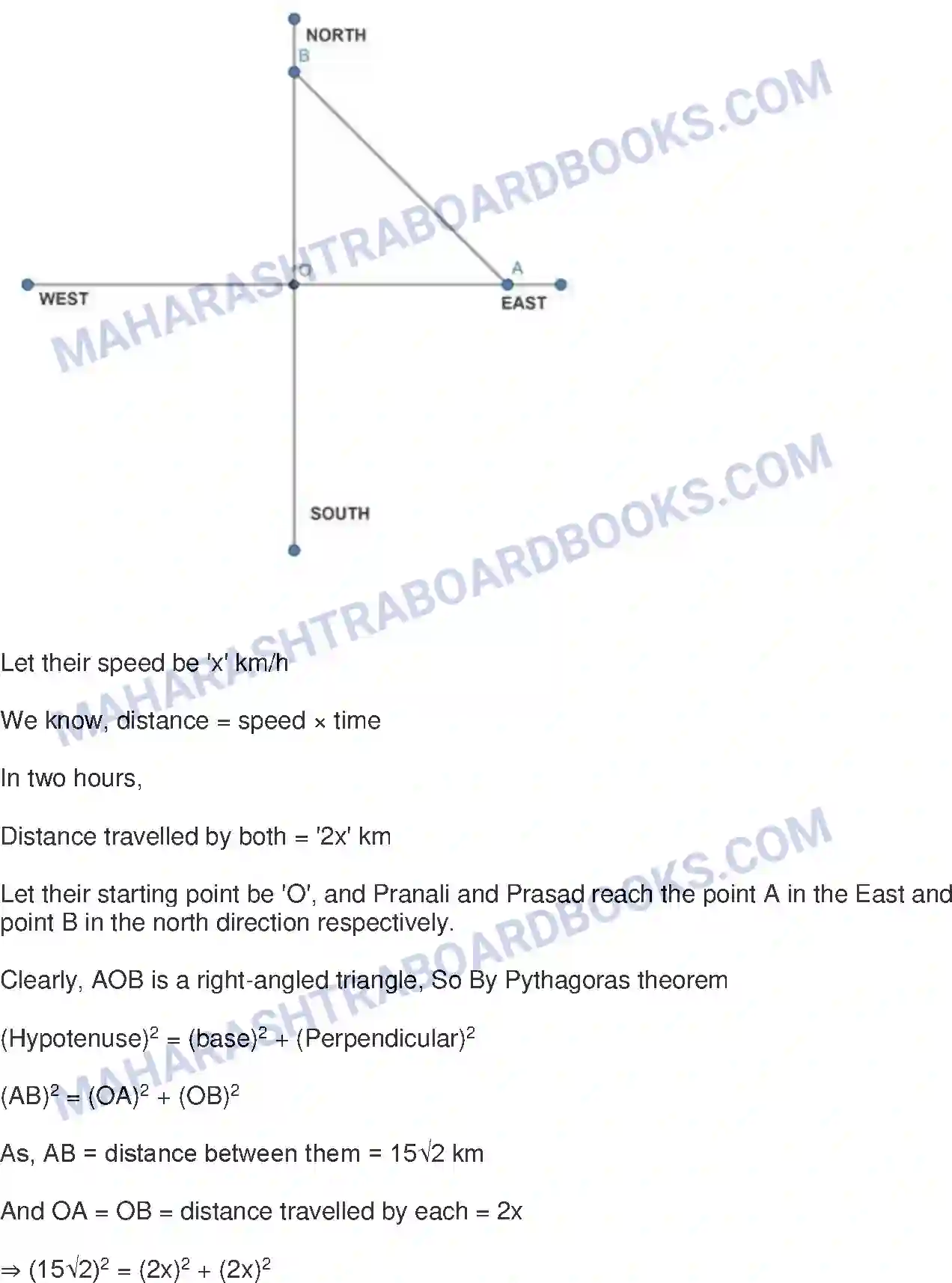 Maharashtra Board Solution Class-10 Mathematics+Part-II+-+English+Medium Pythagoras Theorem Image 33