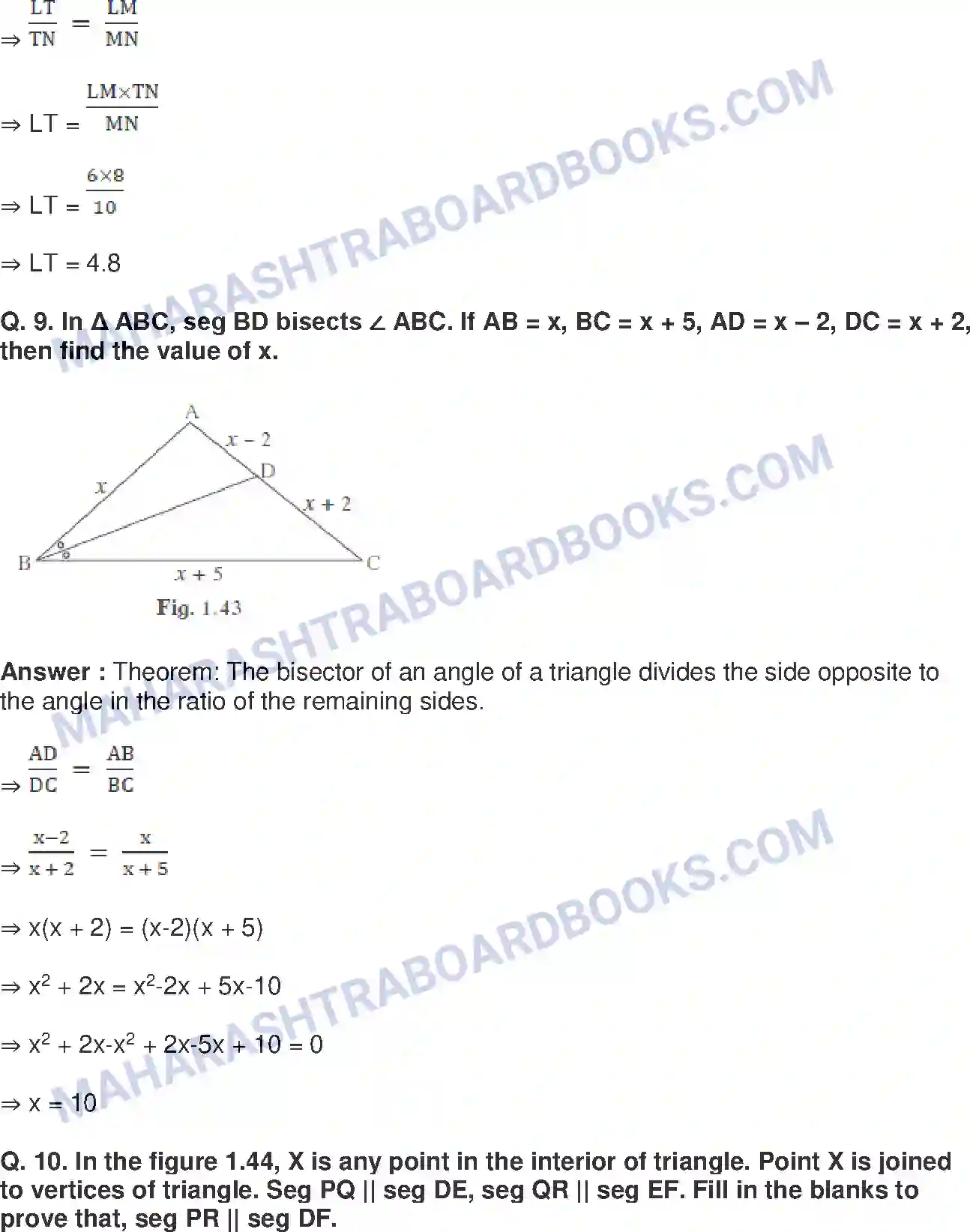 Maharashtra Board Solution Class-10 Mathematics+Part-II+-+English+Medium Similarity Image 12