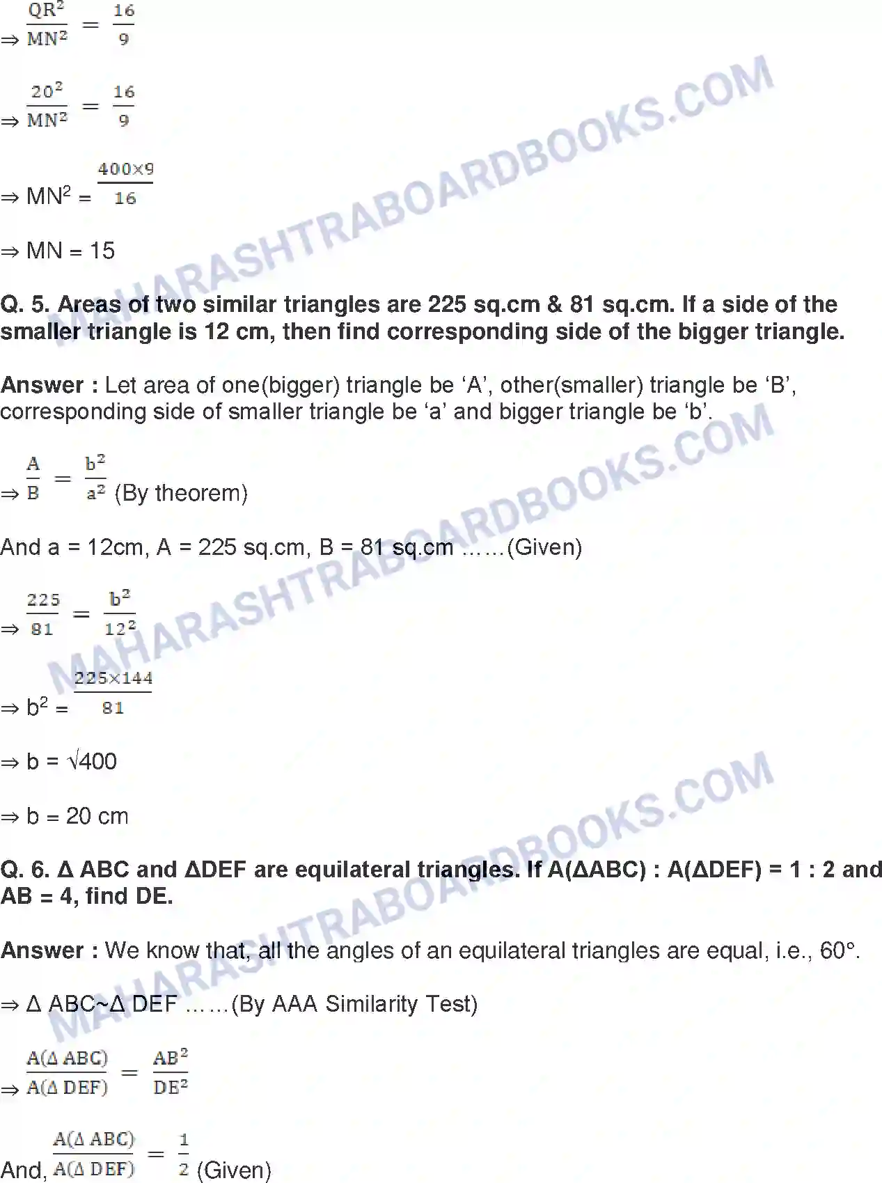 Maharashtra Board Solution Class-10 Mathematics+Part-II+-+English+Medium Similarity Image 23