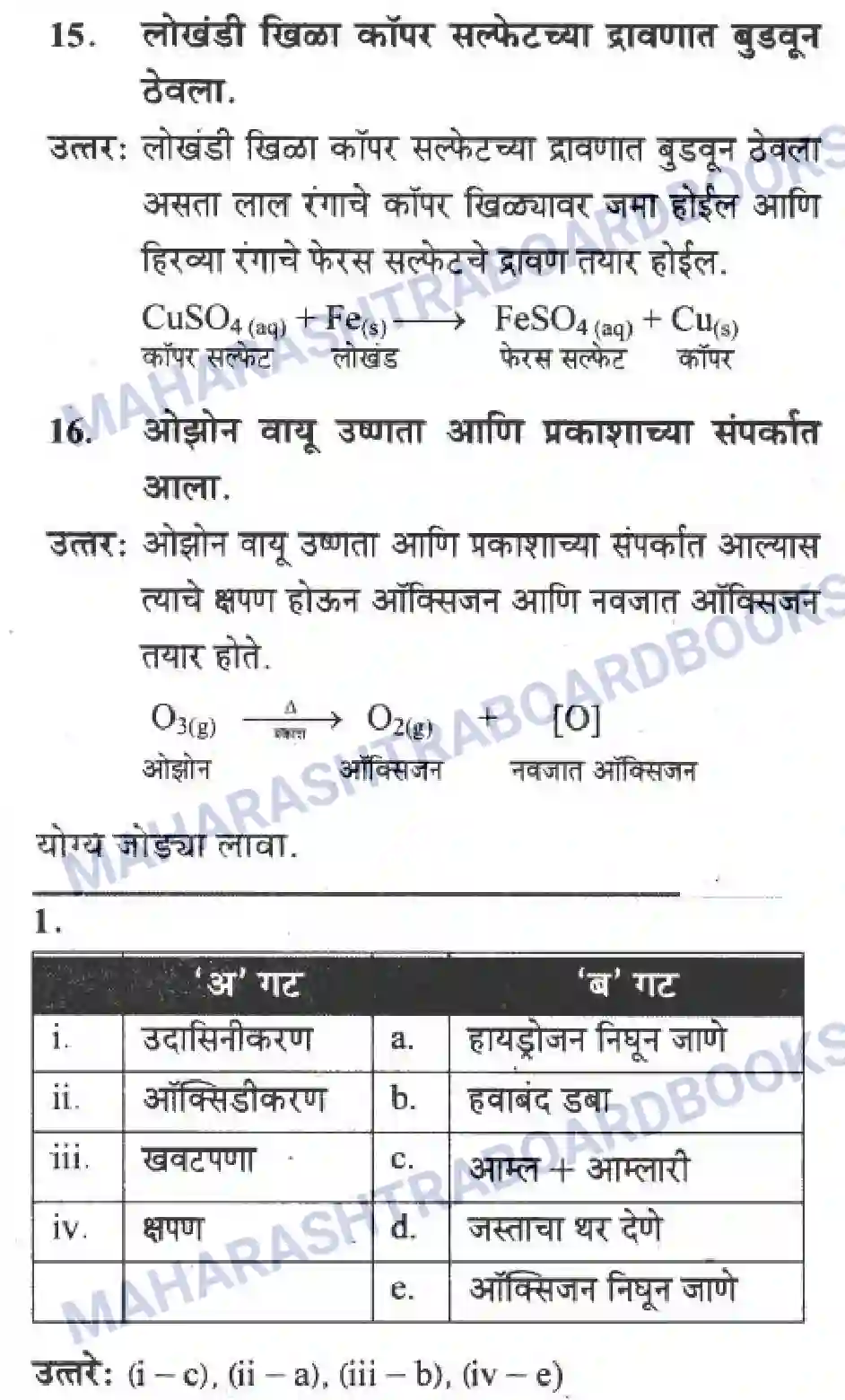 Maharashtra Board Solution Class-10 Science+&+Technology+-+Marathi+Medium The Magic of Chemical Reactions Image 28