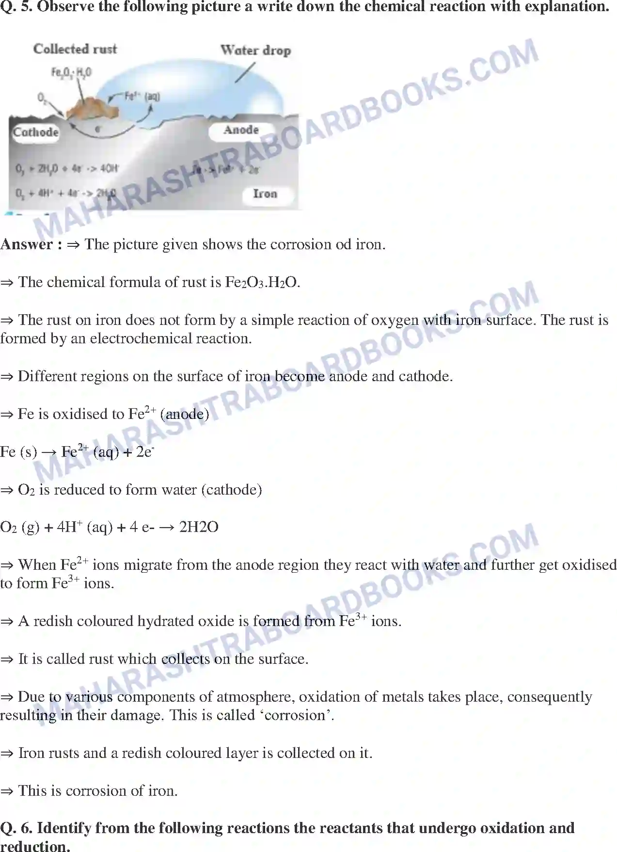 Maharashtra Board Solution Class-10 Science+&+Technology-I+-+English+Medium Chemical Reactions & Equations Image 10