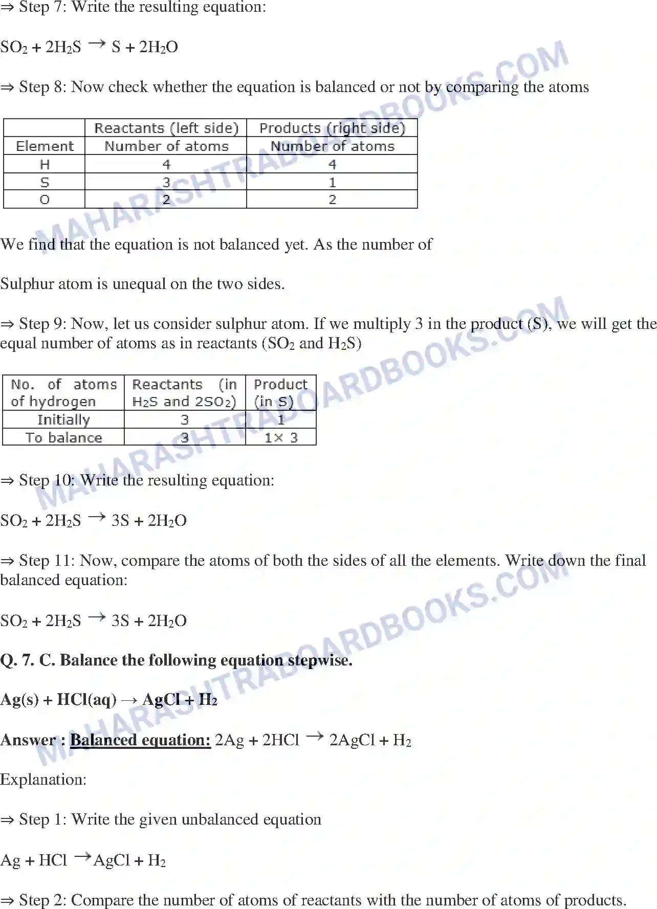 Maharashtra Board Solution Class-10 Science+&+Technology-I+-+English+Medium Chemical Reactions & Equations Image 14