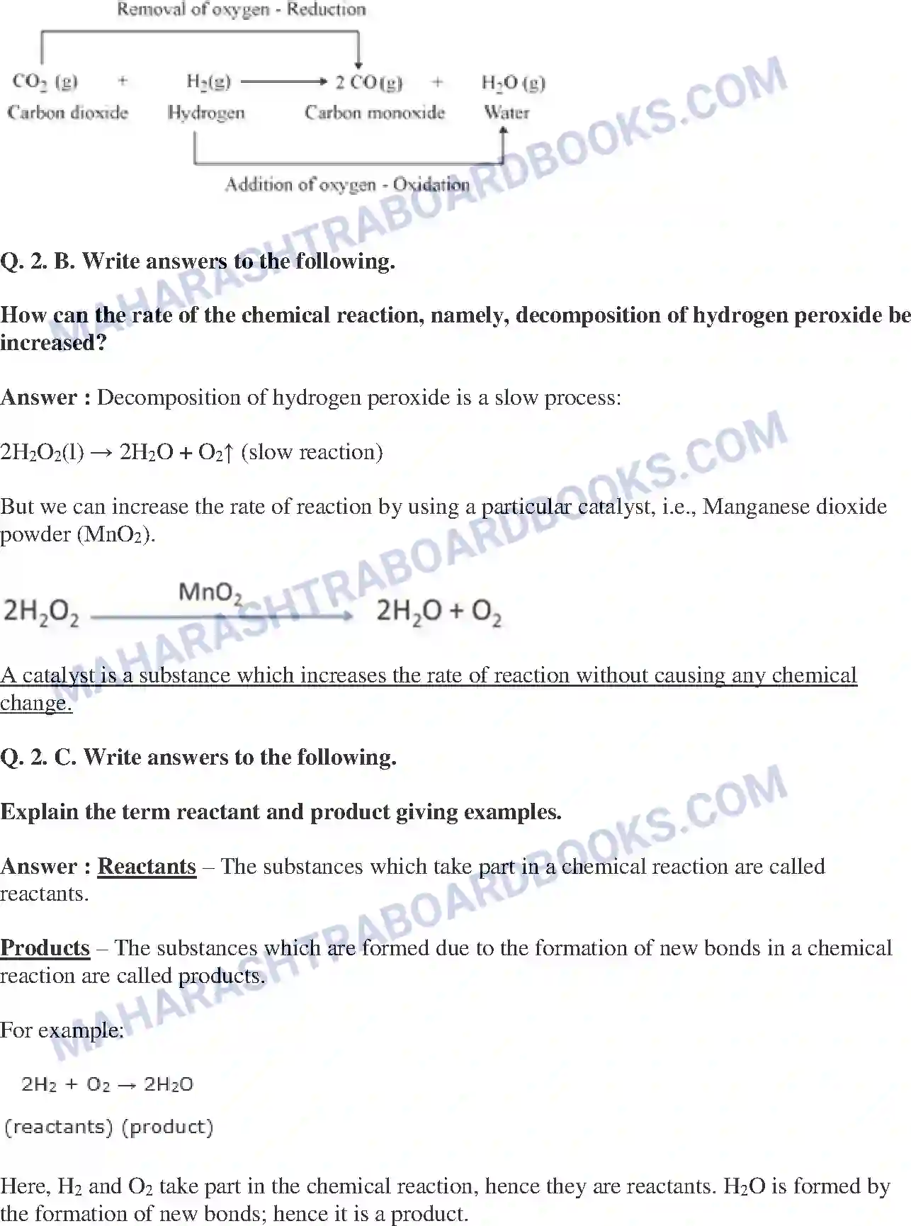 Maharashtra Board Solution Class-10 Science+&+Technology-I+-+English+Medium Chemical Reactions & Equations Image 4