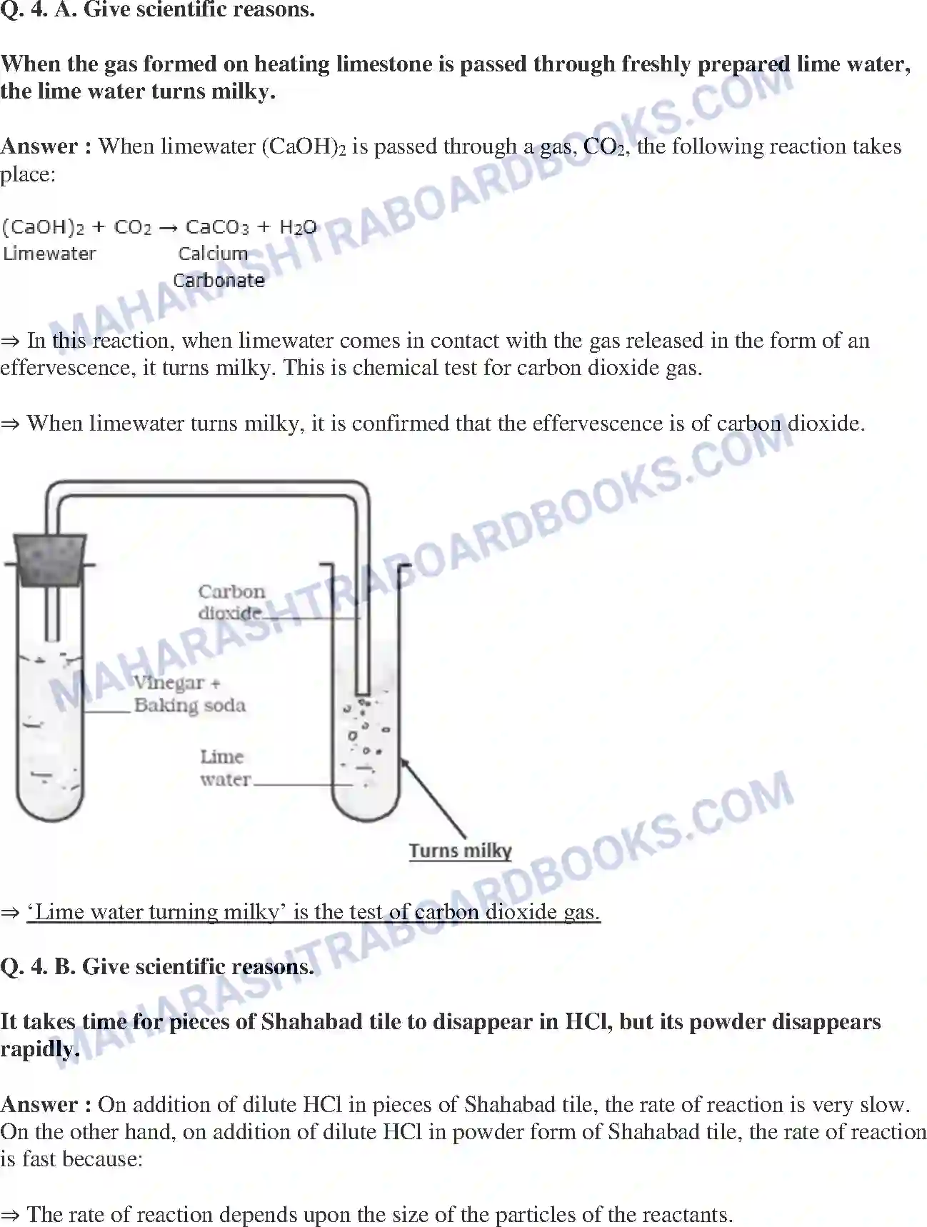 Maharashtra Board Solution Class-10 Science+&+Technology-I+-+English+Medium Chemical Reactions & Equations Image 8