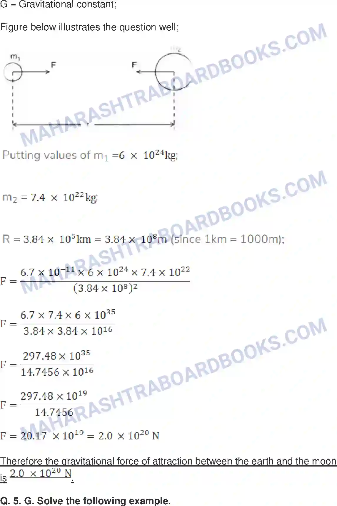 Maharashtra Board Solution Class-10 Science+&+Technology-I+-+English+Medium Gravitation Image 19