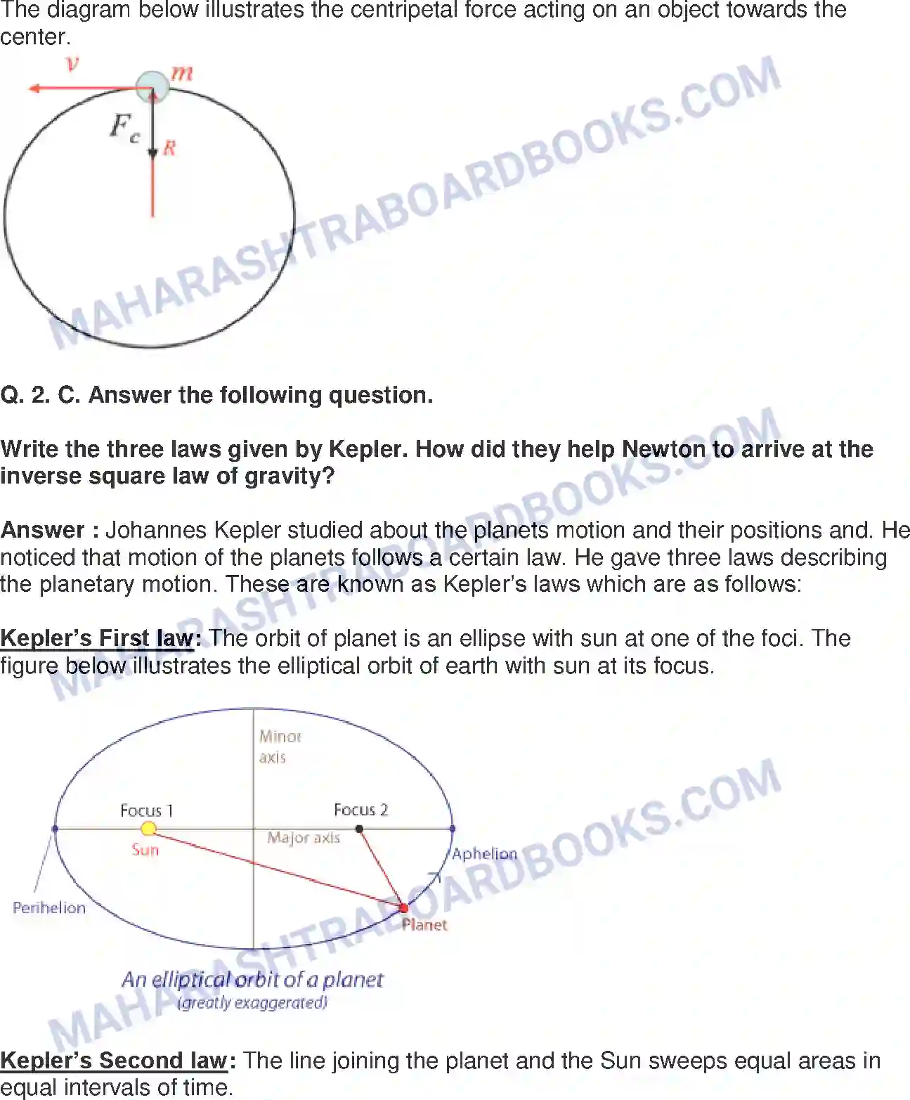 Maharashtra Board Solution Class-10 Science+&+Technology-I+-+English+Medium Gravitation Image 4