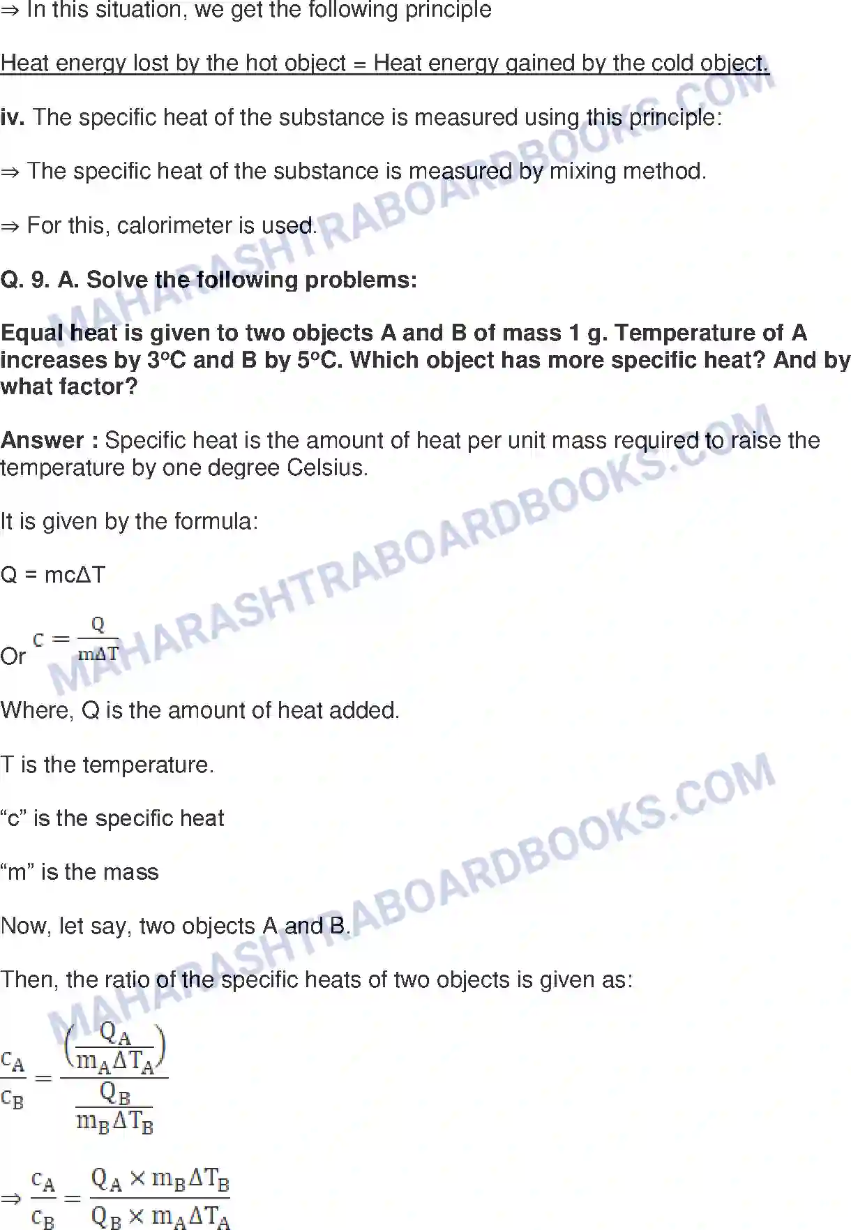 Maharashtra Board Solution Class-10 Science+&+Technology-I+-+English+Medium Heat Image 9