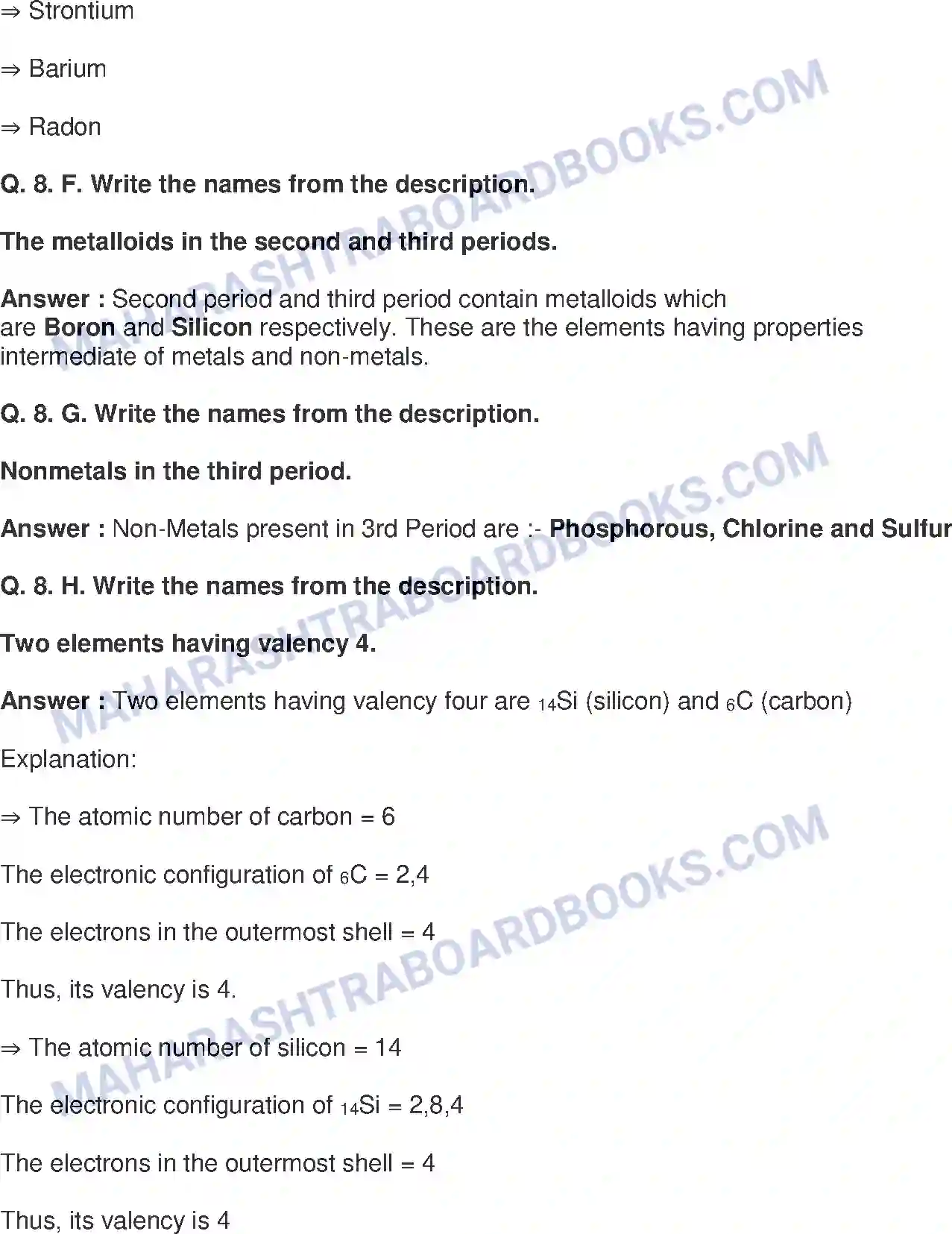 Maharashtra Board Solution Class-10 Science+&+Technology-I+-+English+Medium Periodic Classification of Element Image 22