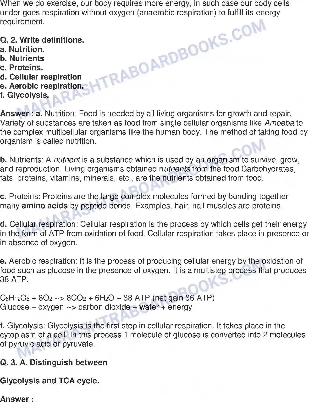 Maharashtra Board Solution class-10 Science+&+Technology-II+-+English+Medium Life Processes in Living Organisms Part-1 Image 3